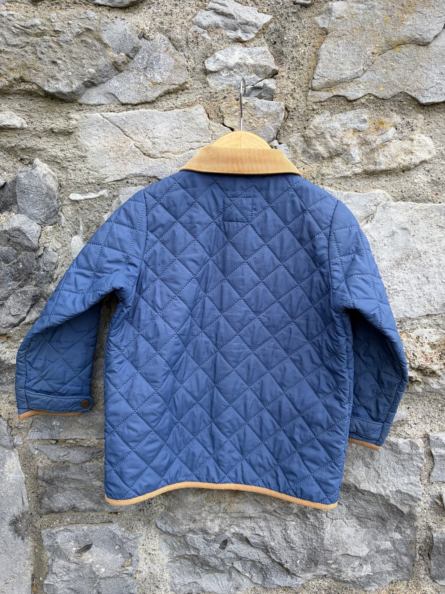 Blue quilted Country coat 3y (98cm)