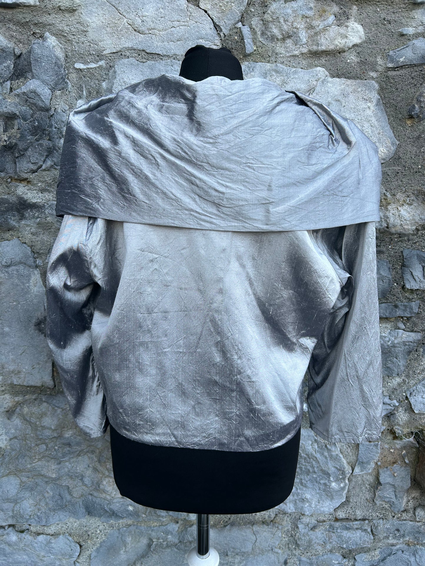 Y2K silver jacket uk 14