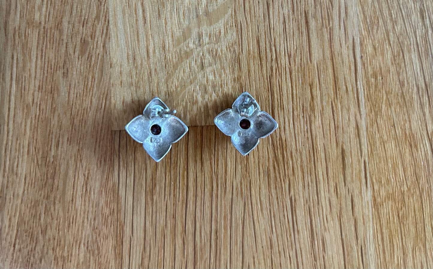 Flower silver earrings