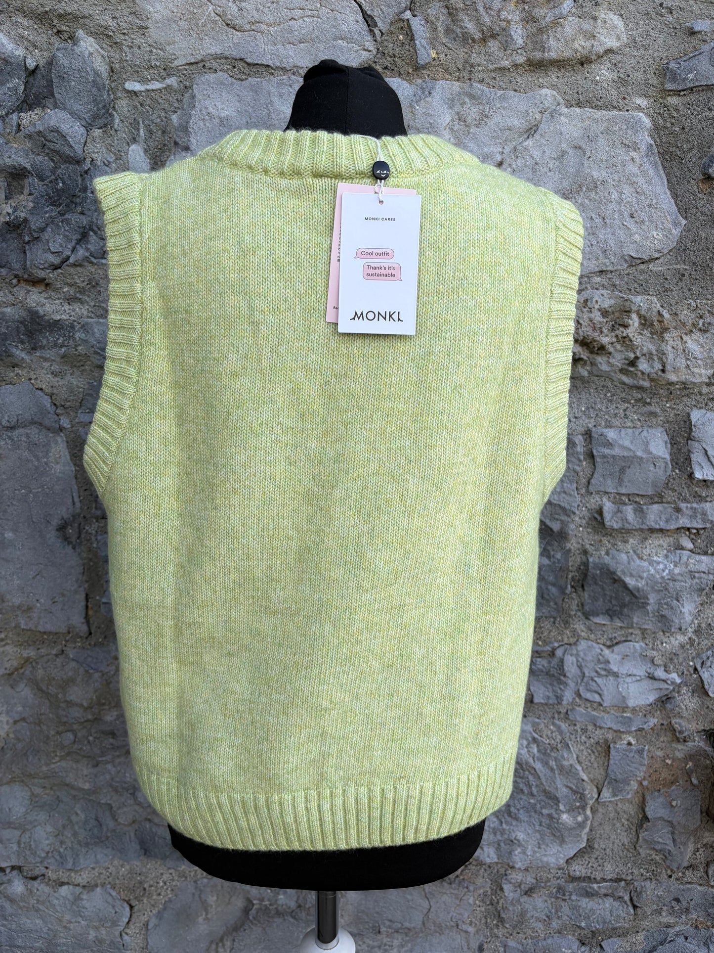 Green Knitted Vest uk 16