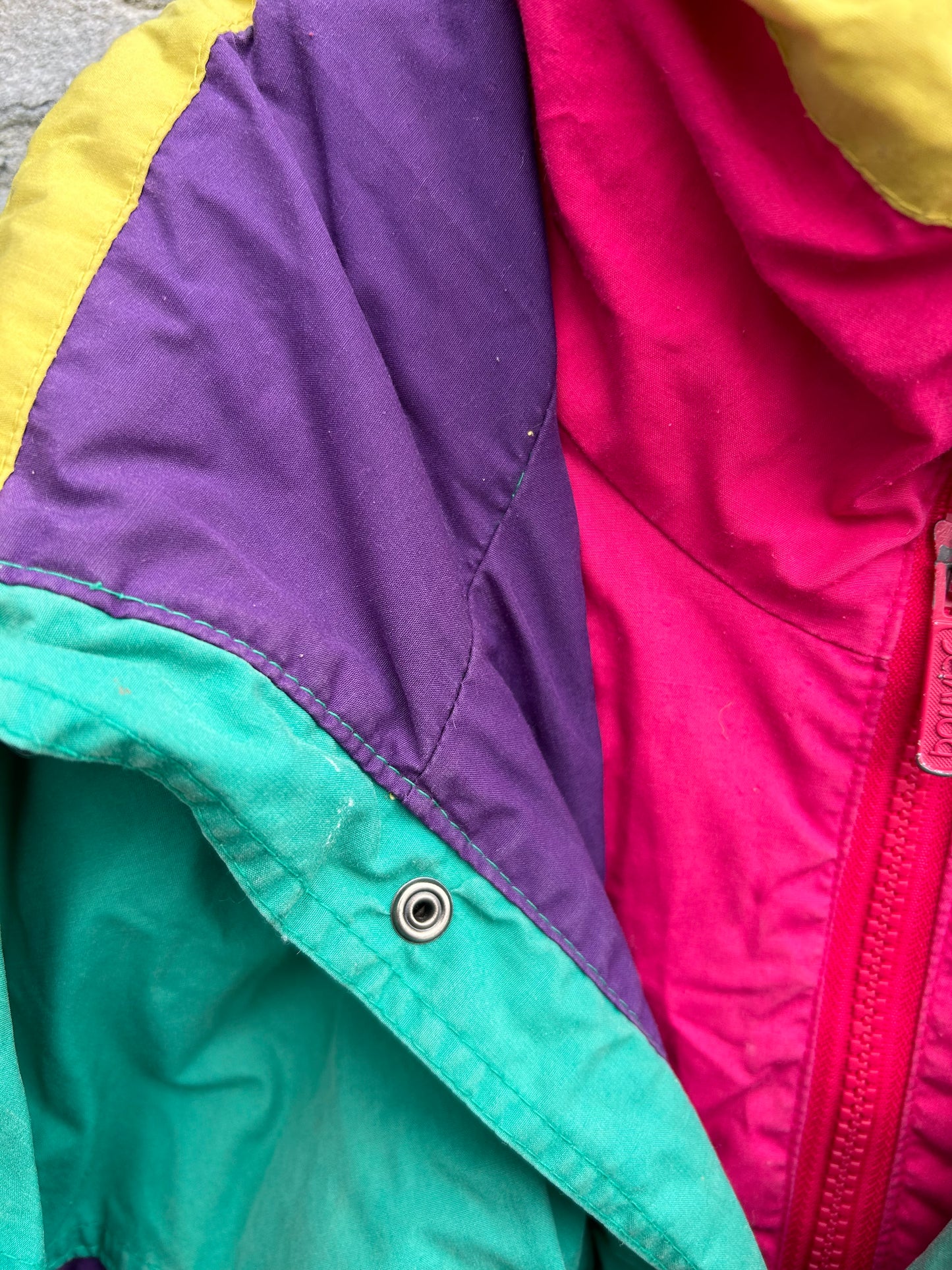 80s Purple&green jacket 7-8y (122-128cm)