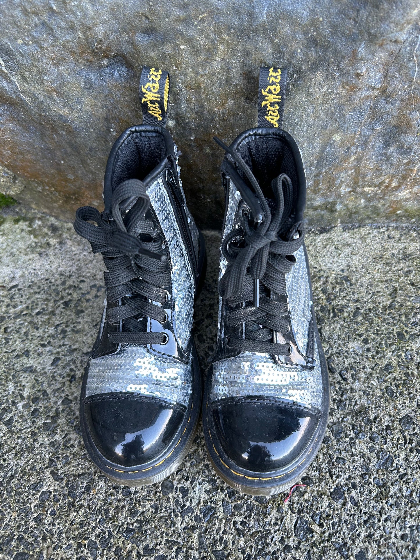 Silver sequin boots uk 11 (eu 29)