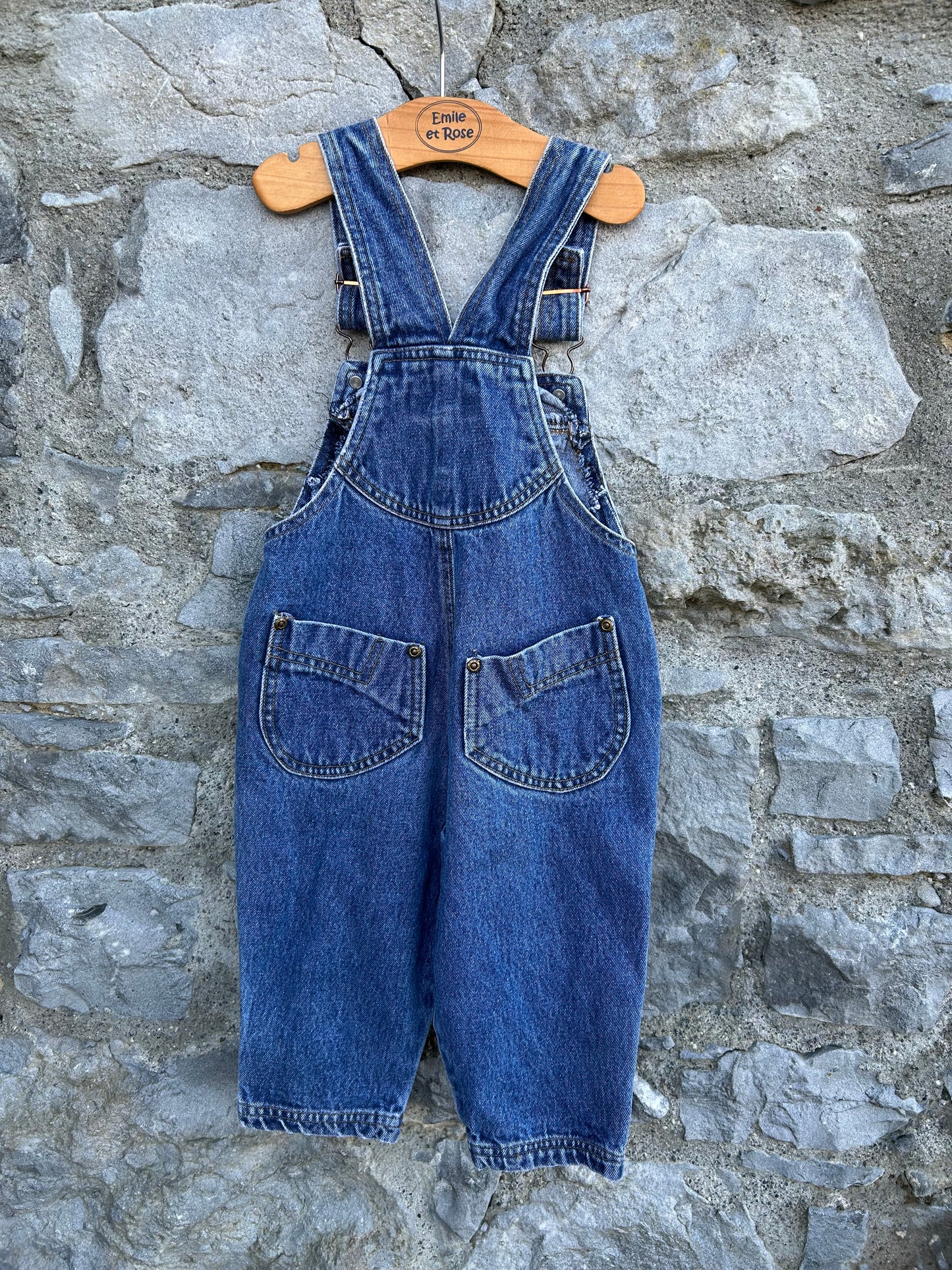 90s denim dungarees 9-12m (74-80cm)