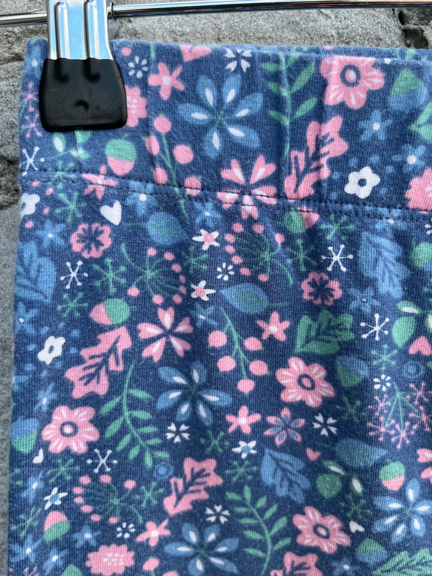 Blue floral leggings 7y (122cm)