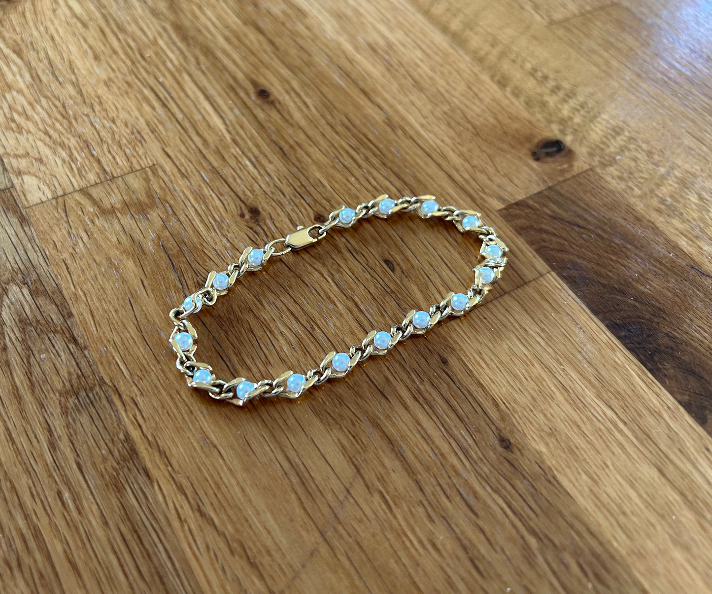 golden&pearl bracelet