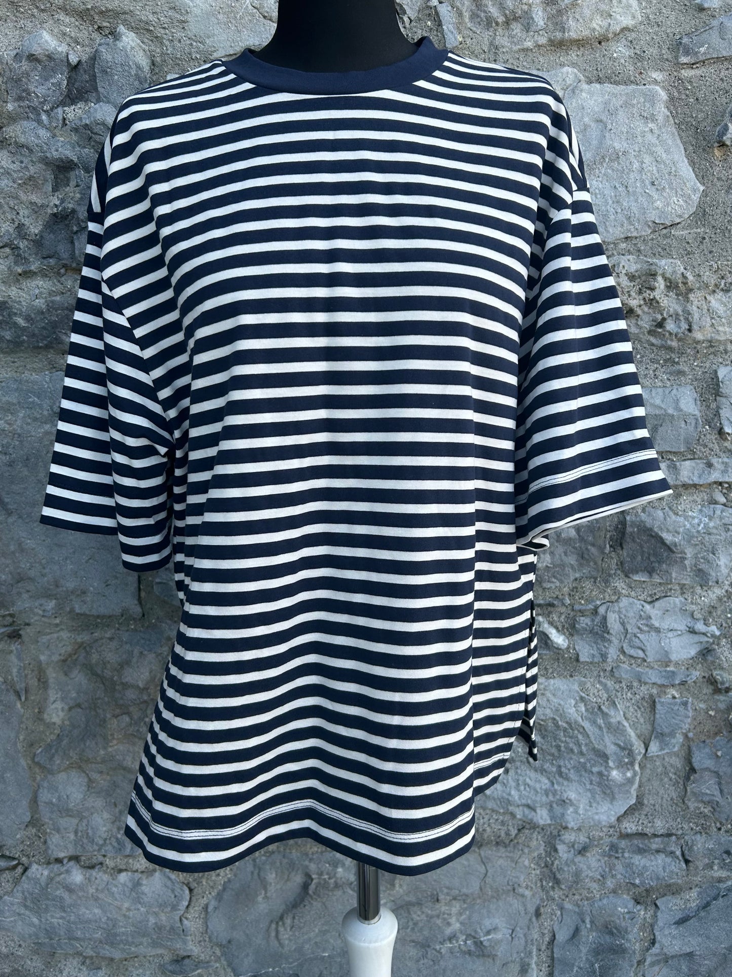 Navy stripy top uk 12-14