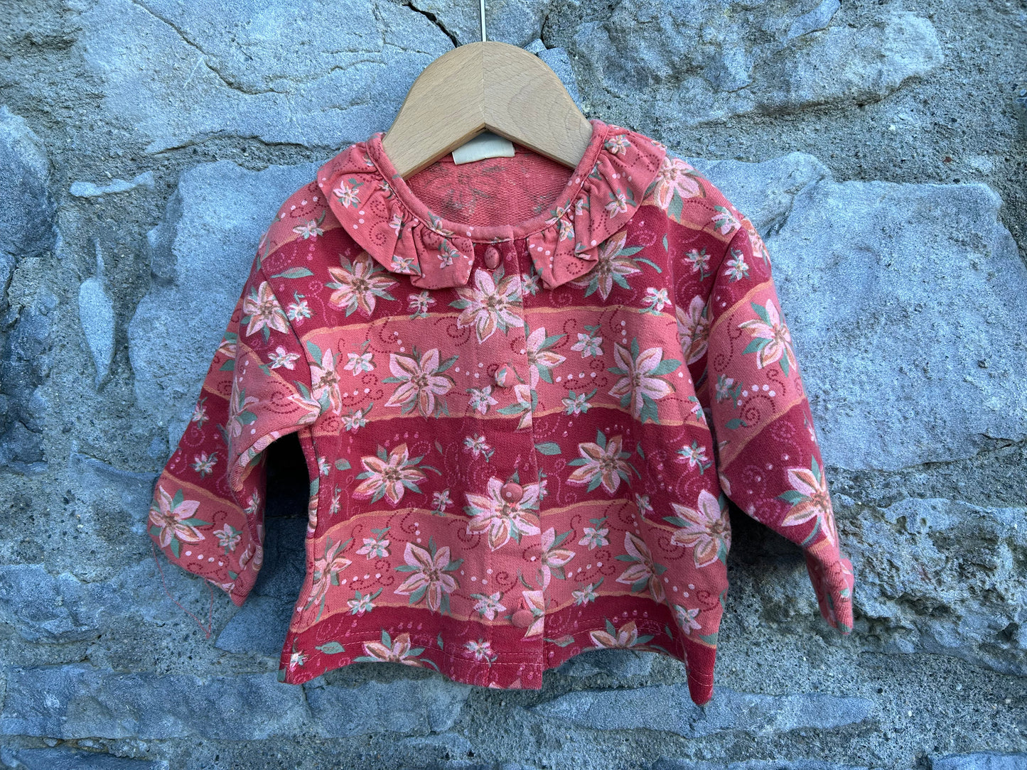 80s floral panels cardigan 12-18m (80-86cm)