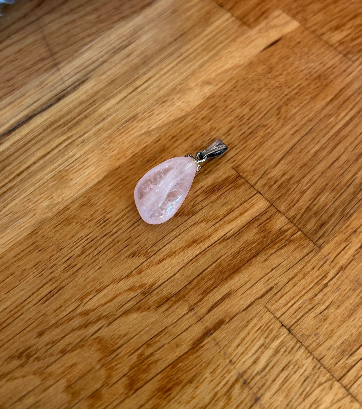 Pink quartz pendant