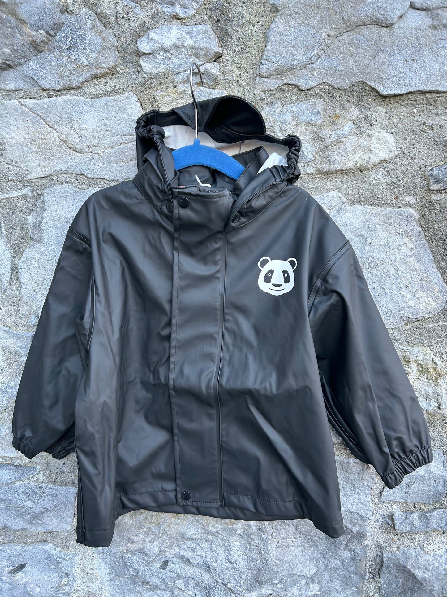 Black panda raincoat 2y (92cm)