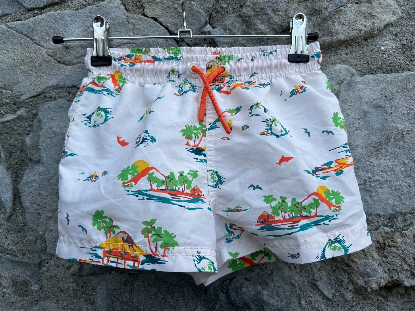 Islands white swim shorts 6-7y (116-122cm)