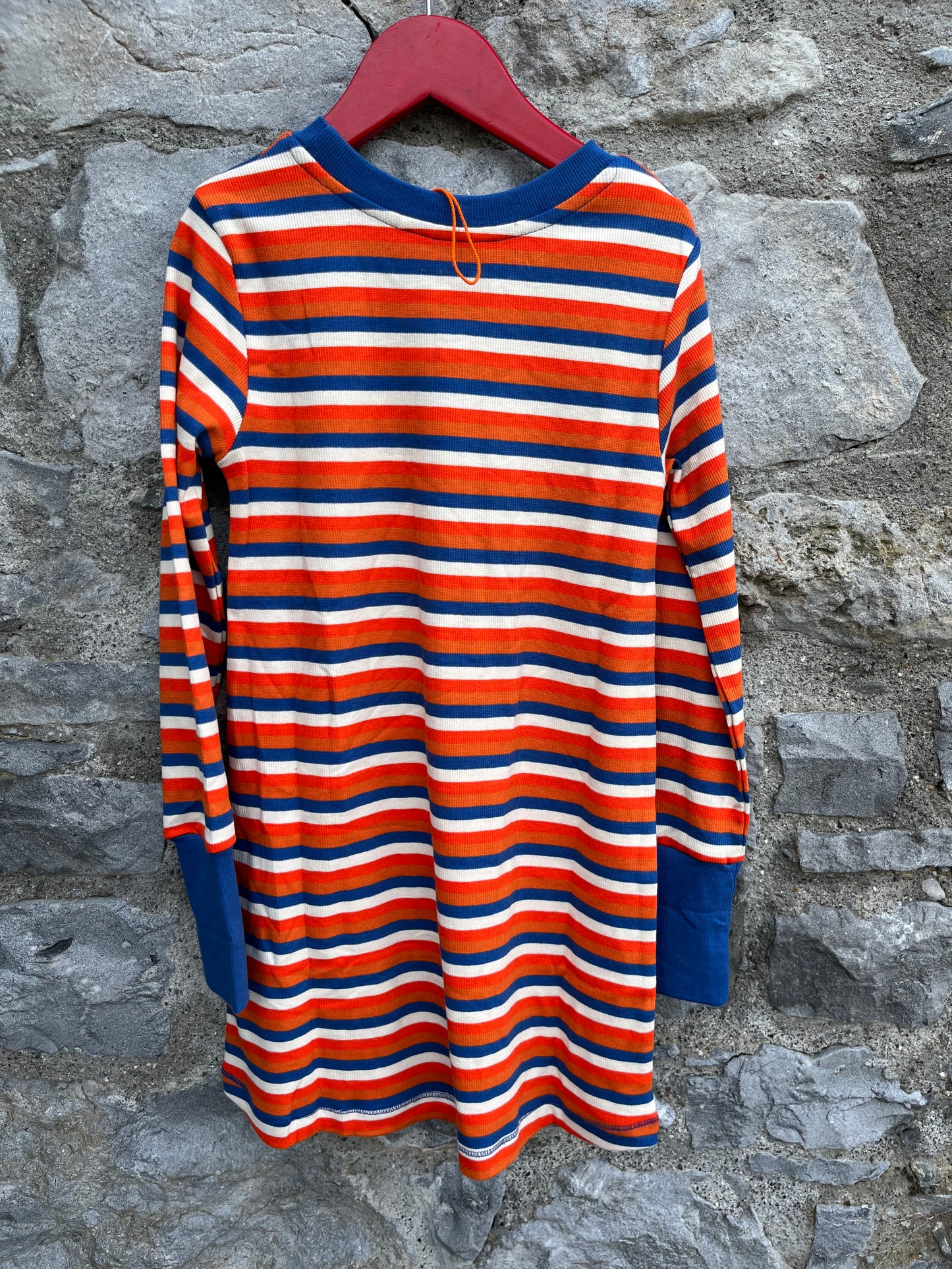 True Blue Retro Stripes School Dress 8y (128cm)