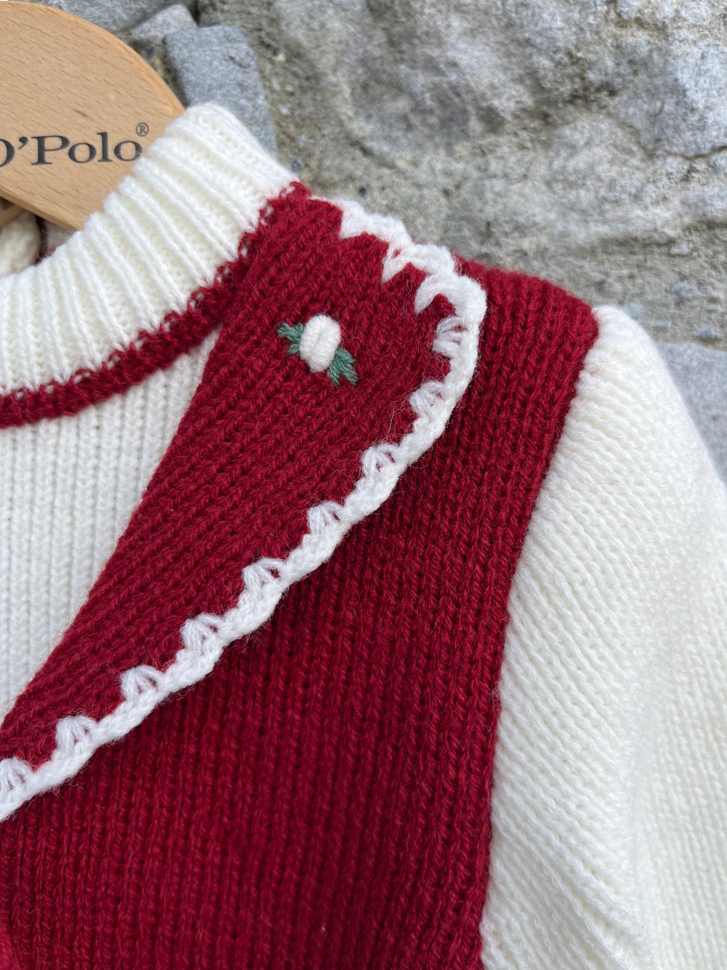 Maroon knitted dress 6-9m (68-74cm)