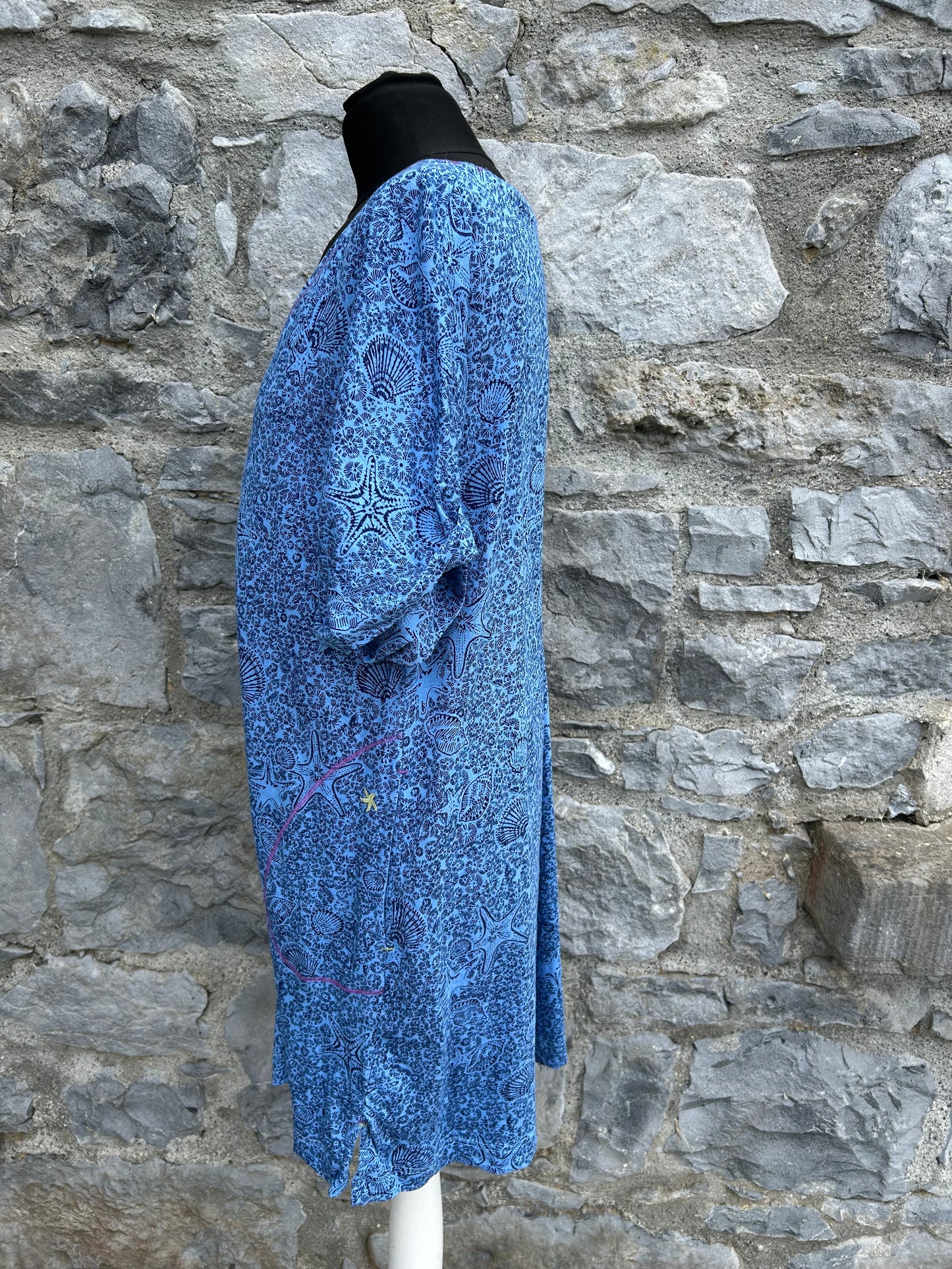 White Stuff Women's Tahila Jersey Dress in Blue Multi uk 16-18