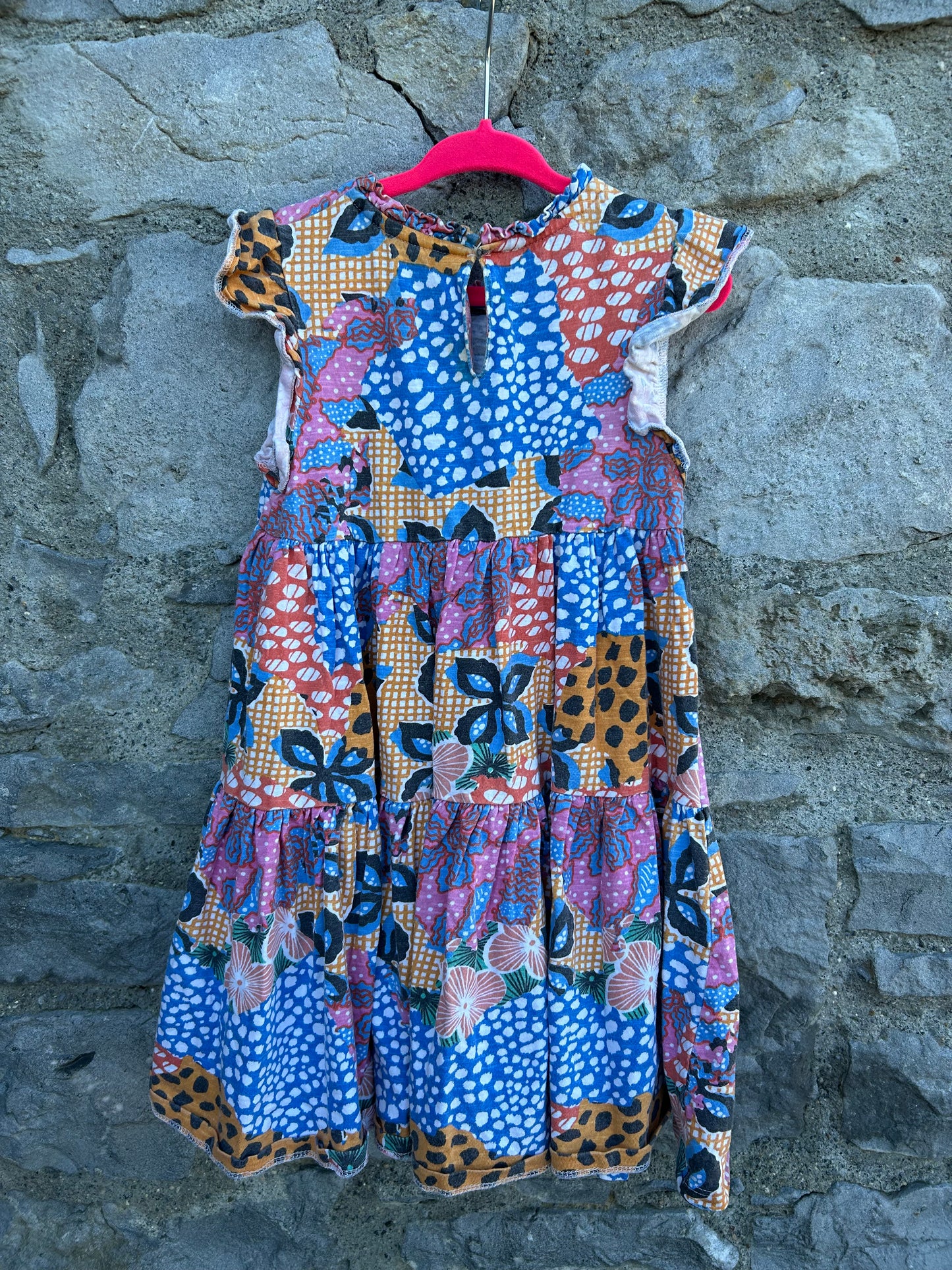 Floral patchwork dress 4-5y (104-110cm)