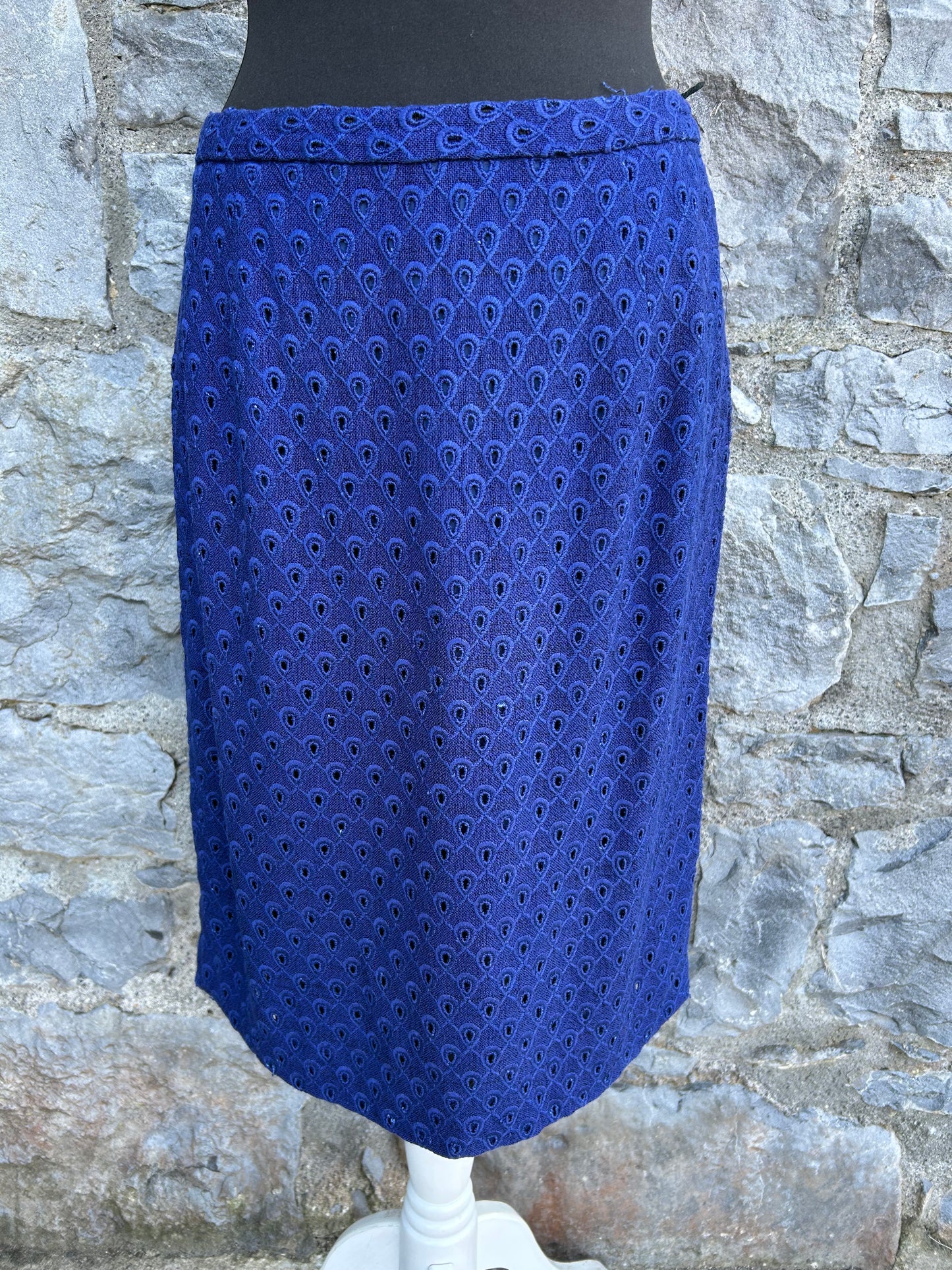 80s blue skirt uk 10
