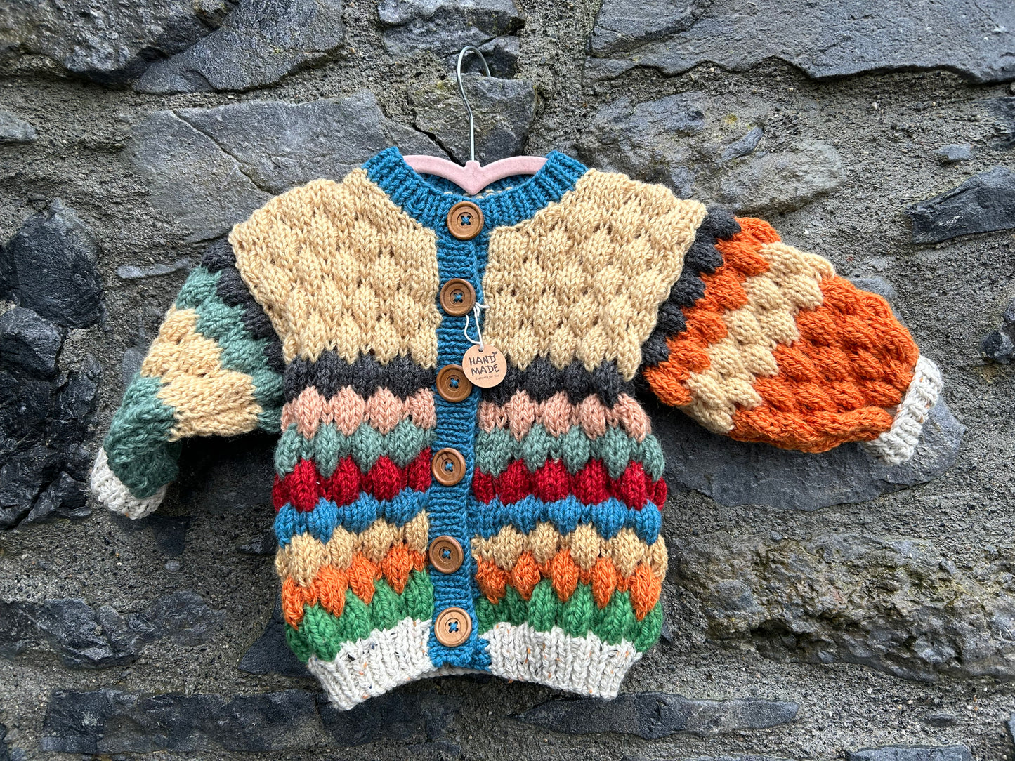 Bubble knit woolly cardigan 9-12m (74-80cm)