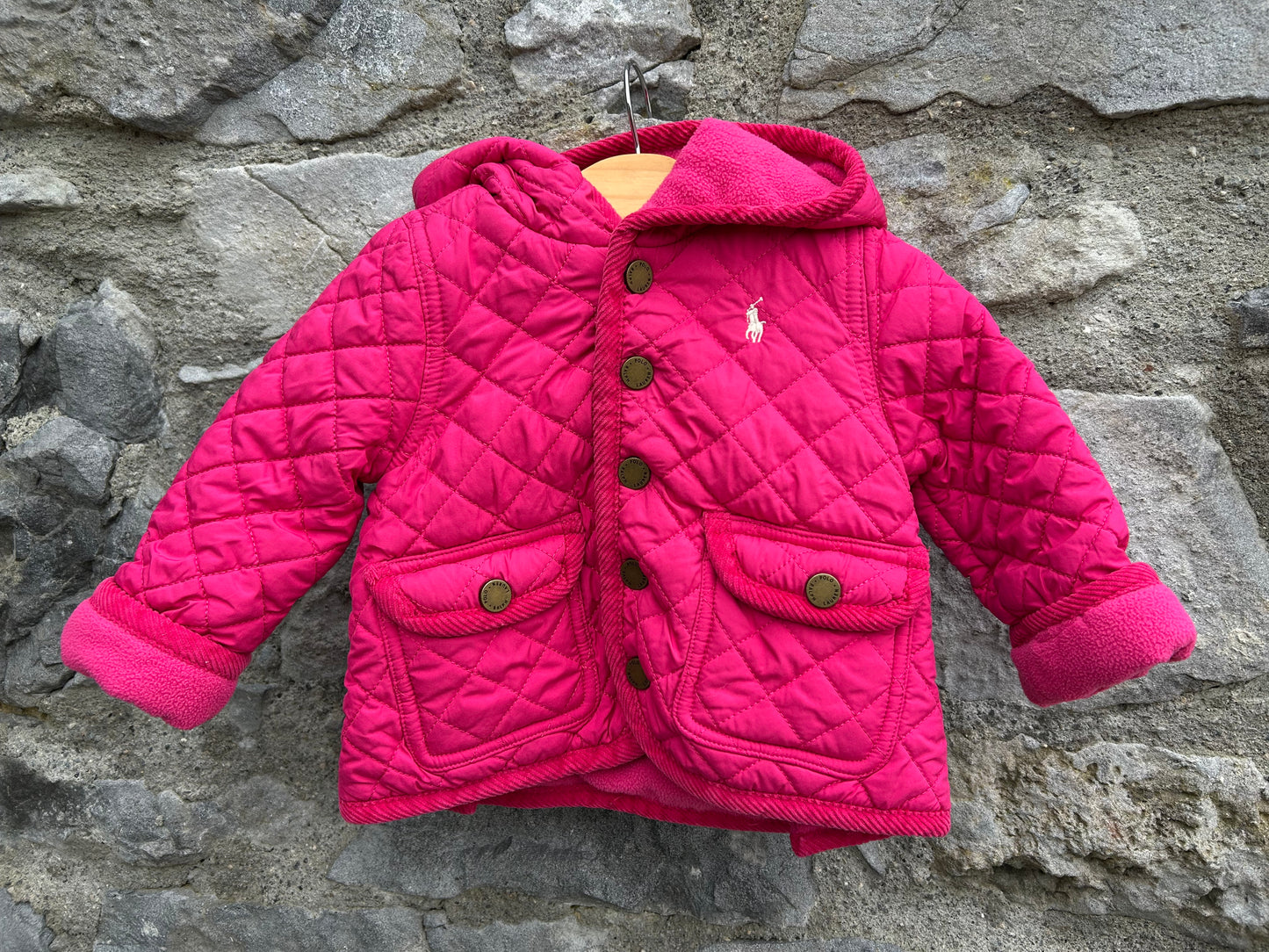 RL pink quilted jacket 6-9m (68-74cm)