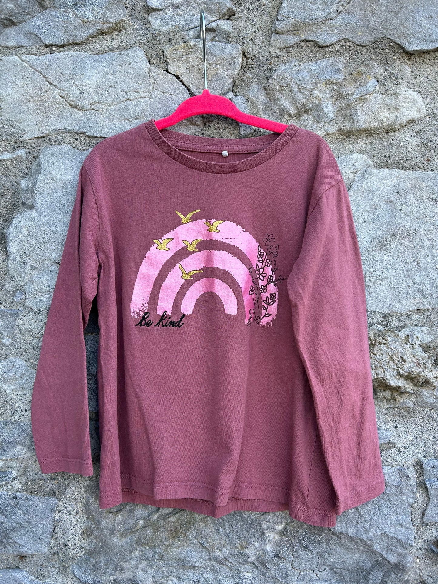 Pink rainbow top 4-5y (104-110cm)