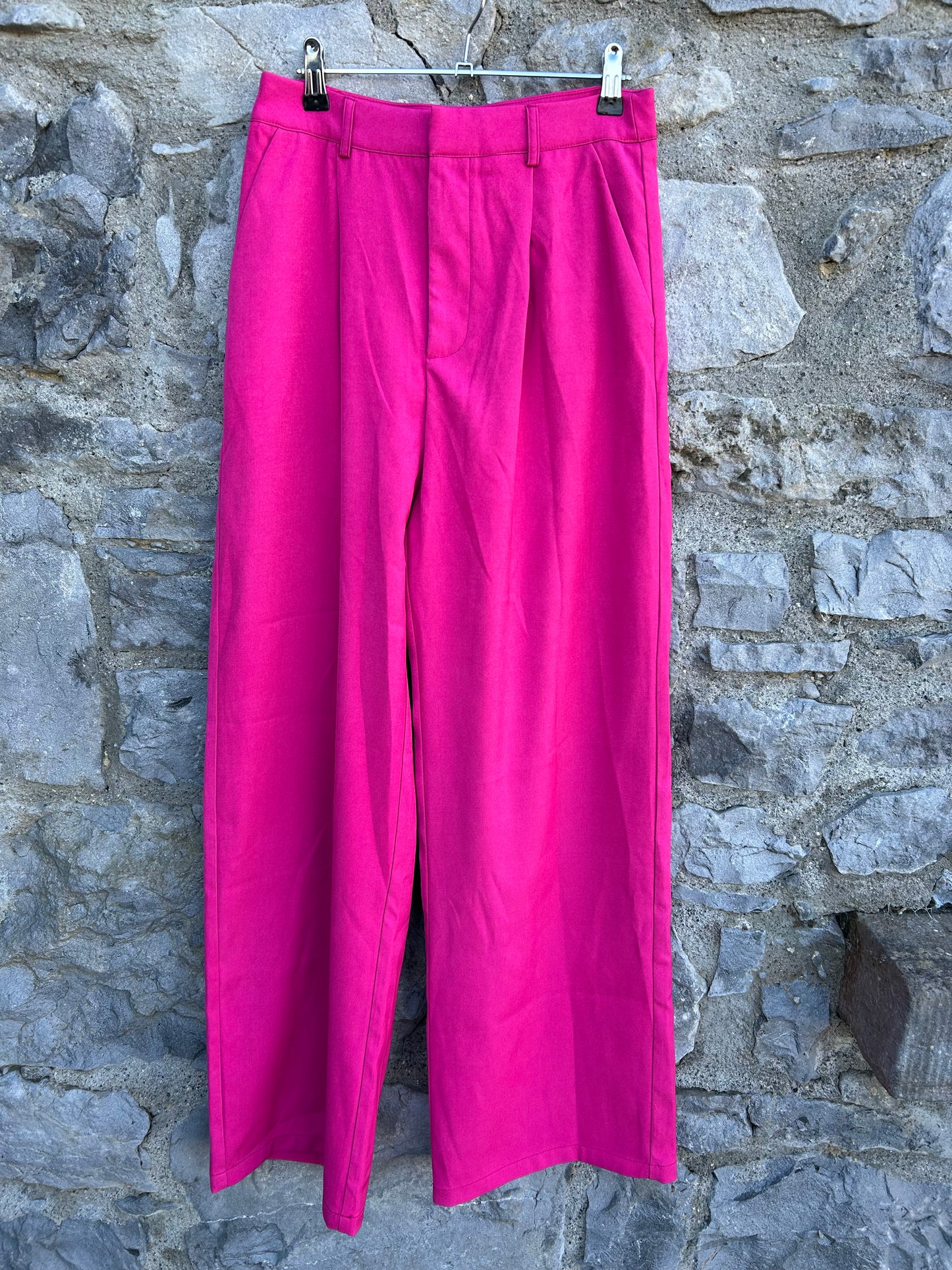 Pink wide leg pants uk 10