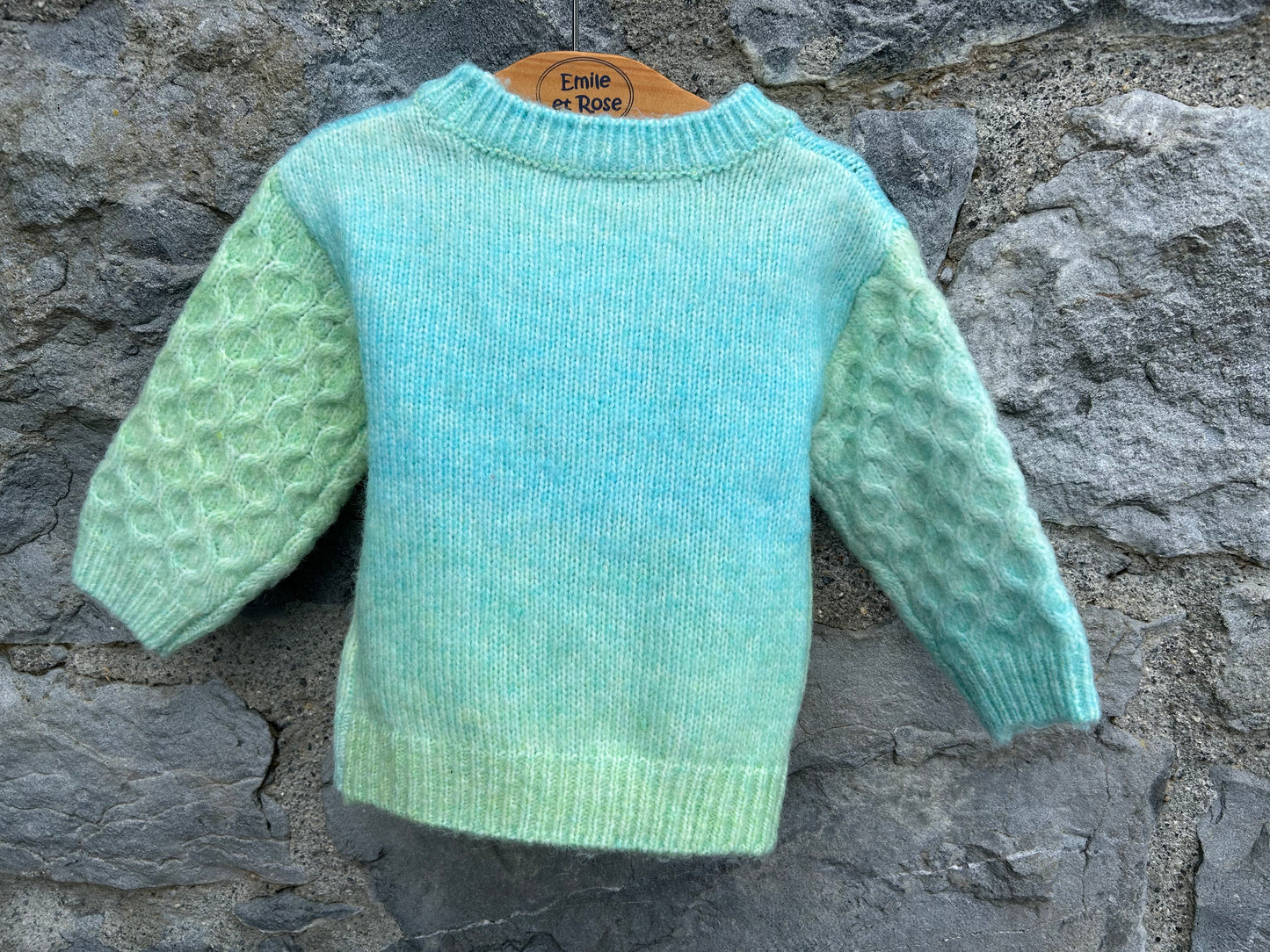 Green ombré jumper 6-9m (68-74cm)