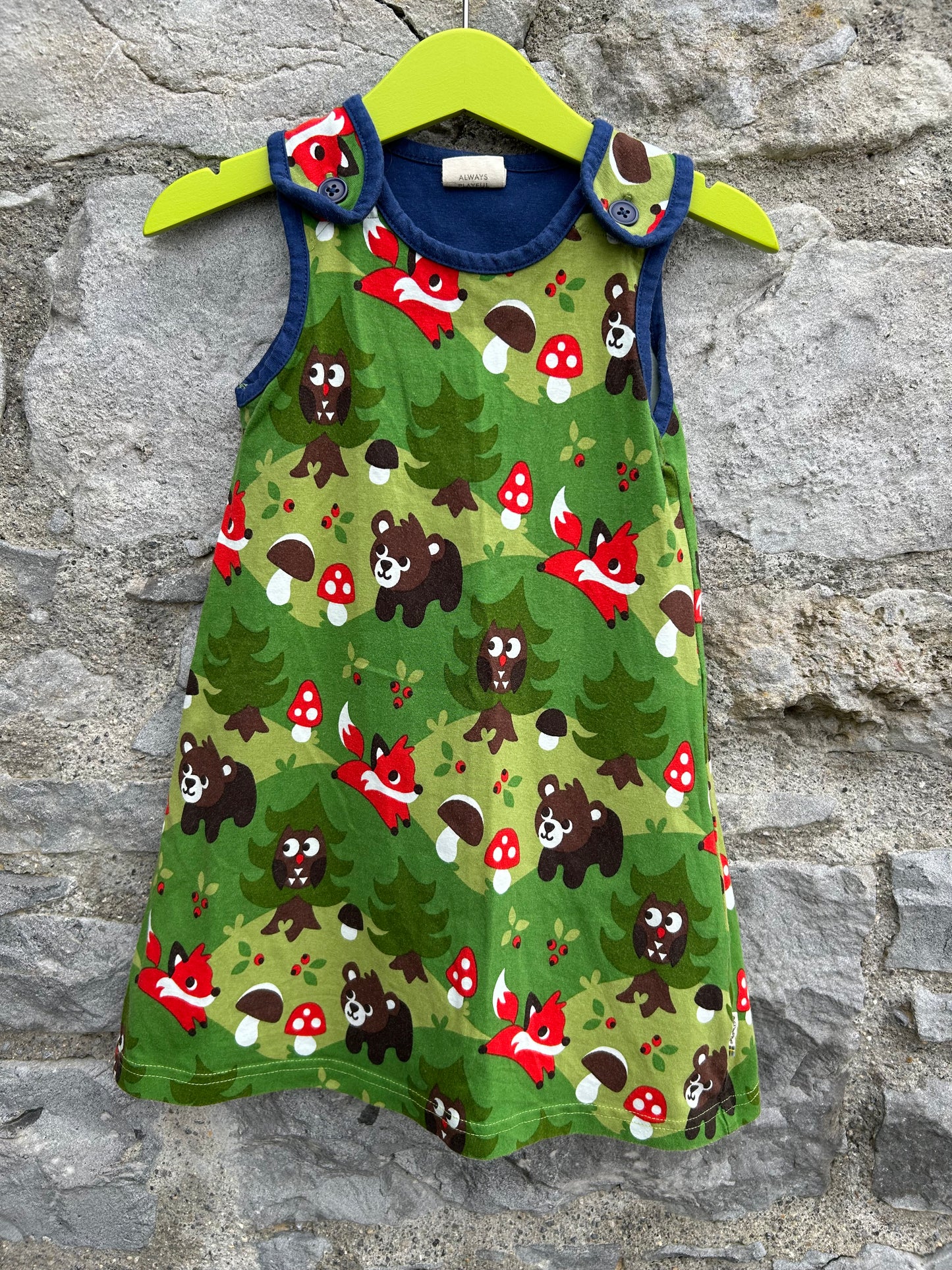 Autumn Forest Green pinafore 18-24m (86-92cm)