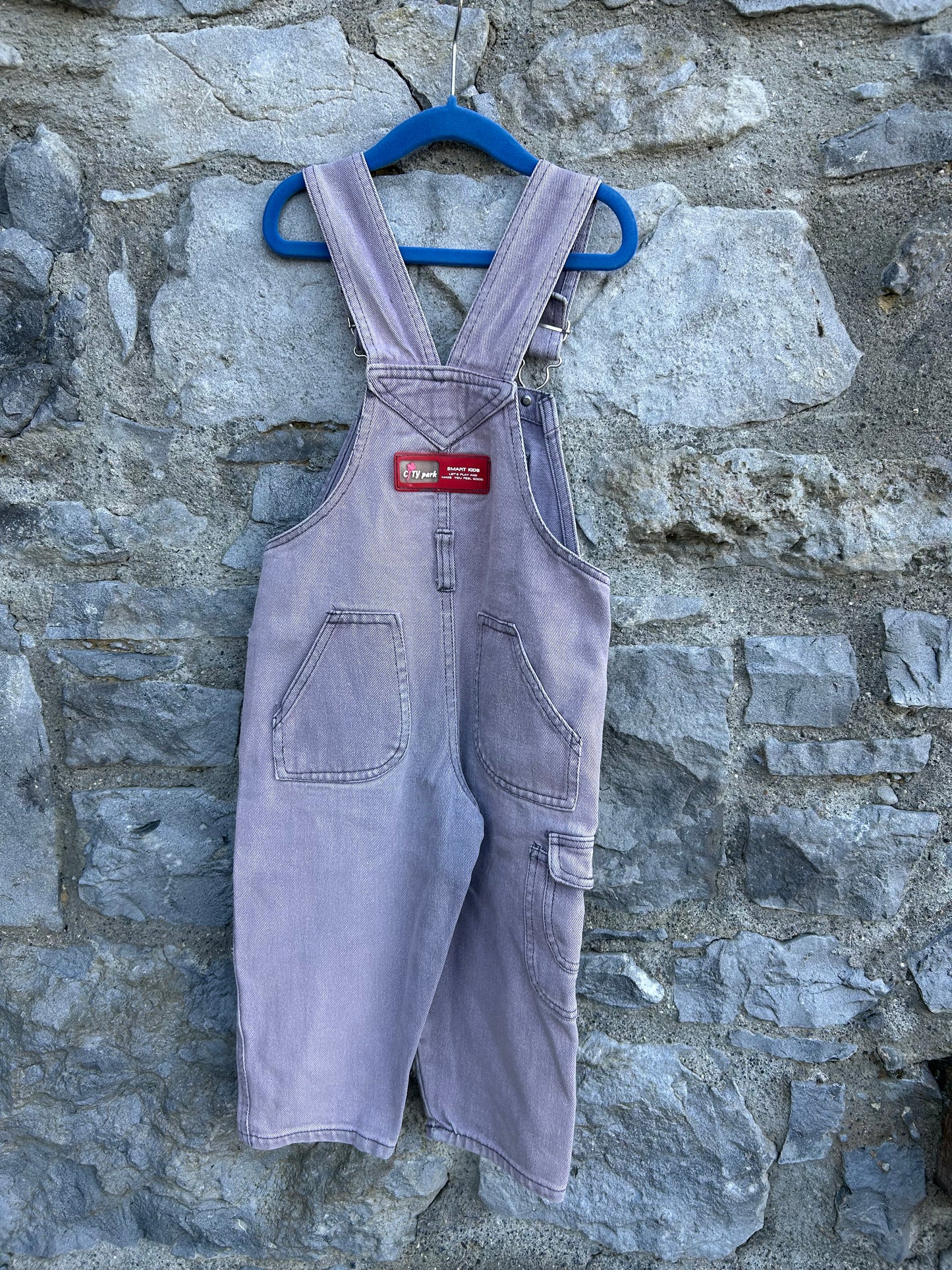 90s pinkish denim dungarees 3-4y (98-104cm)