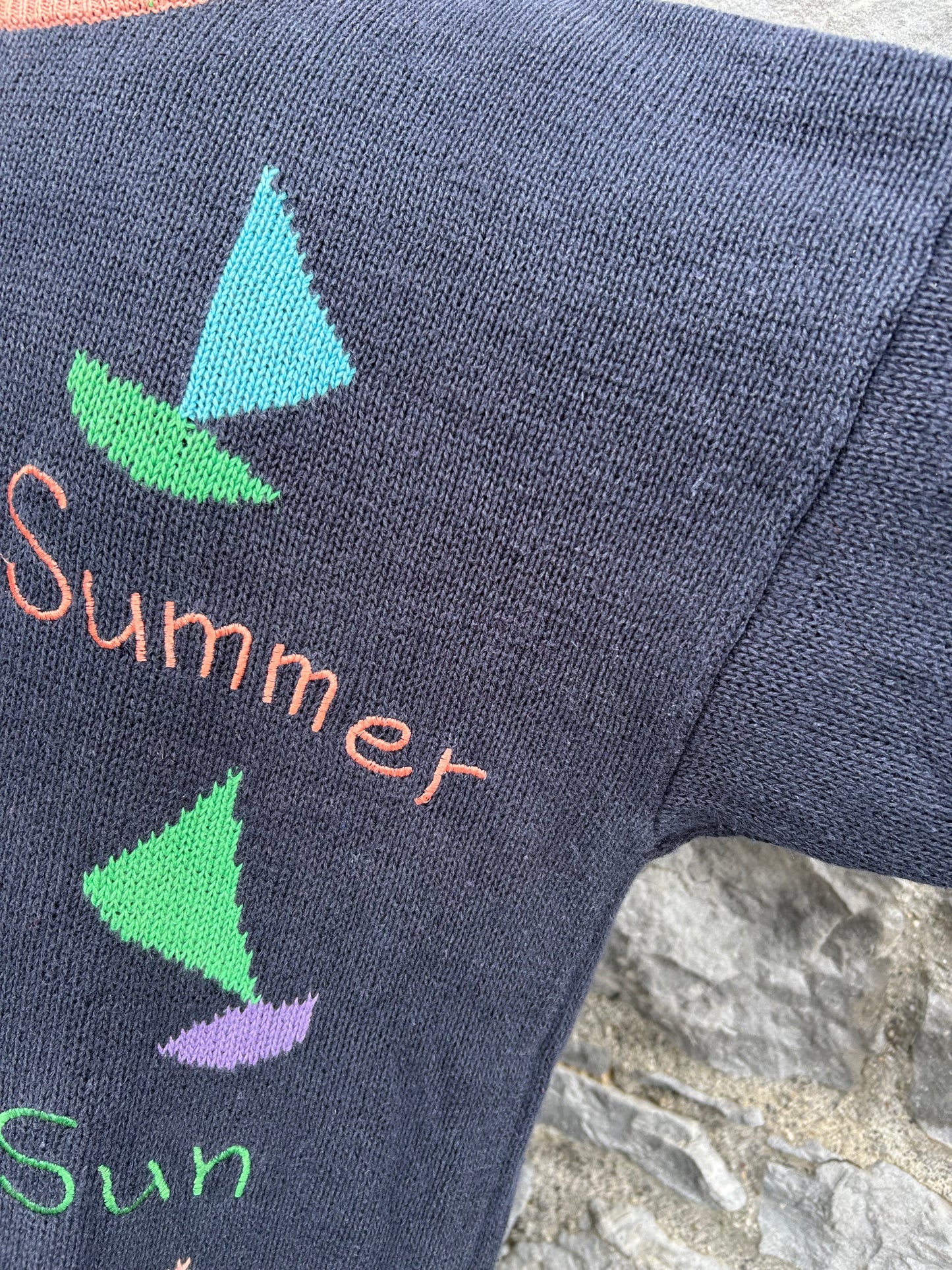 80s summer sail jumper Large