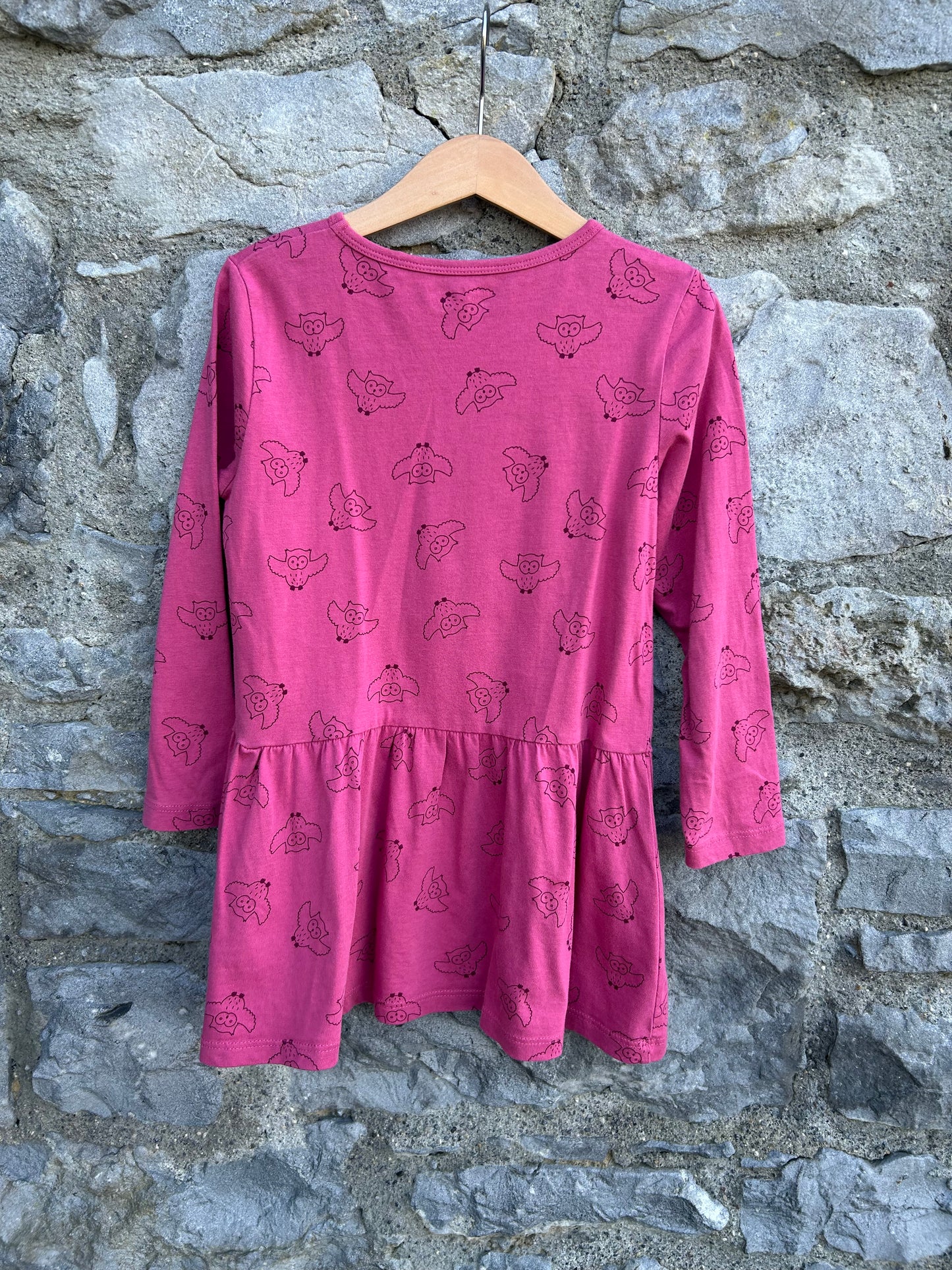 Pink owls tunic 5-6y (110-116cm)