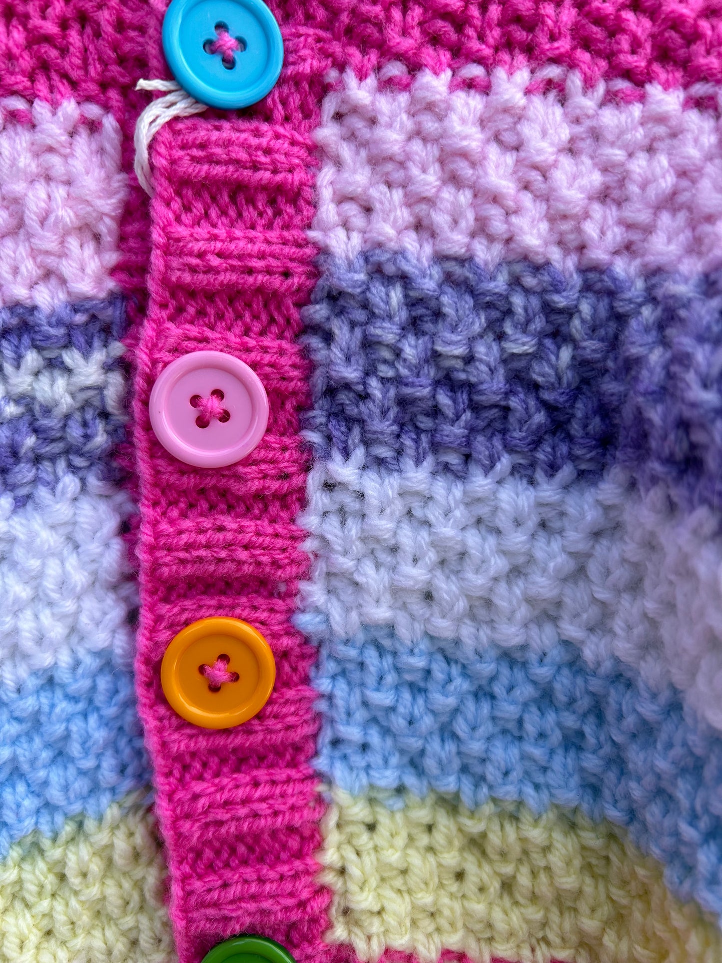 Pink colourful stripes cardigan 9-12m (74-80cm)