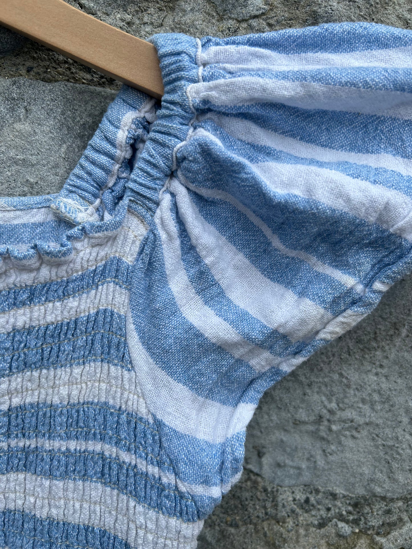 Blue&white stripy dress 5-6y (110-116cm)