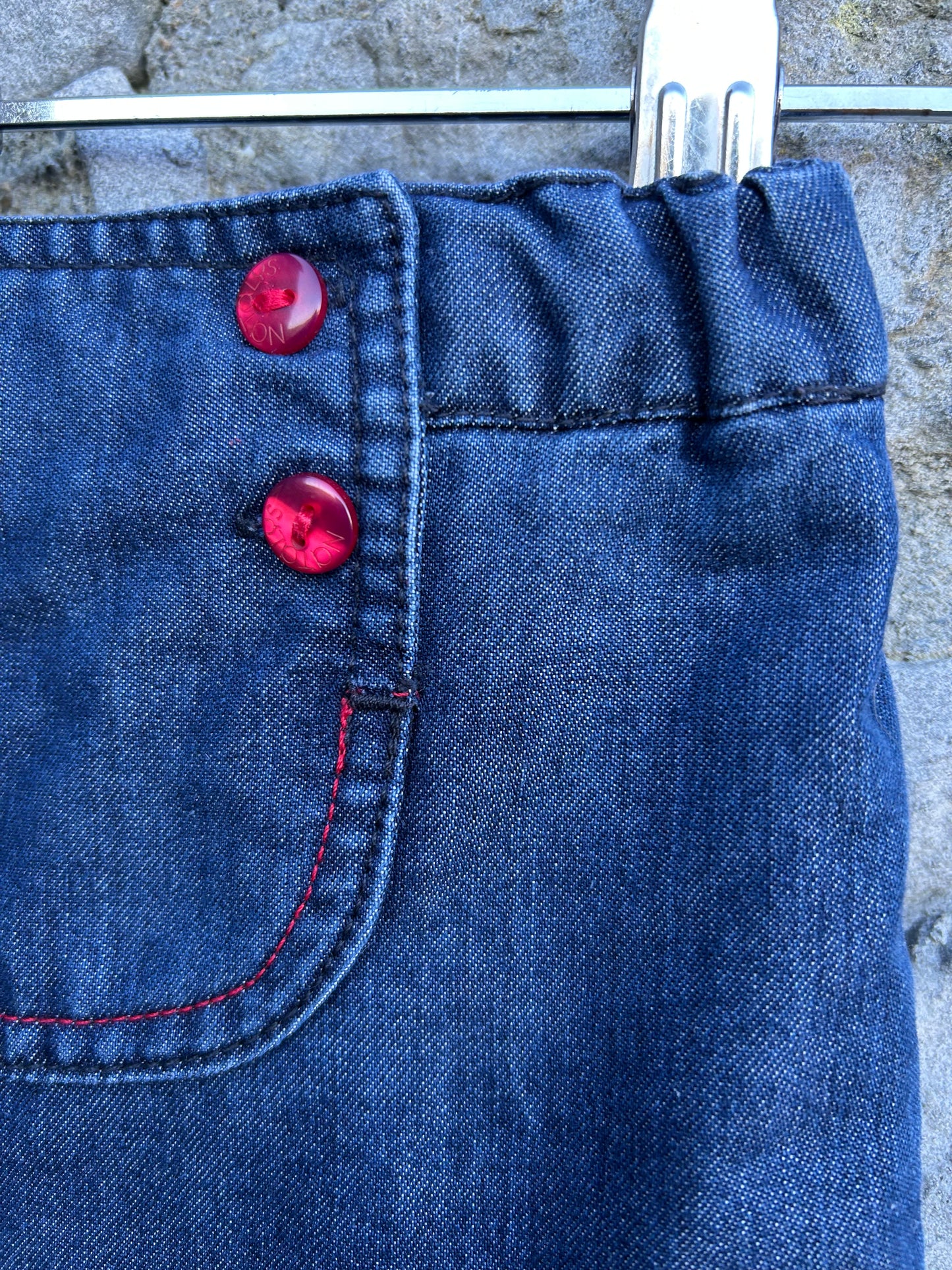 Jeans with stripy lining 2-3y (92-98cm)