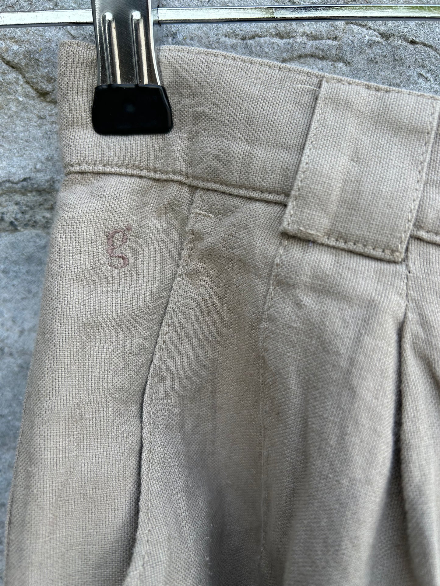 90s beige linen shorts uk 6