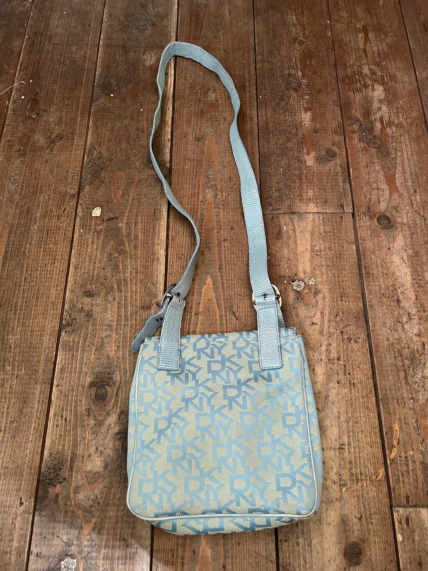 Light blue&beige crossbody bag