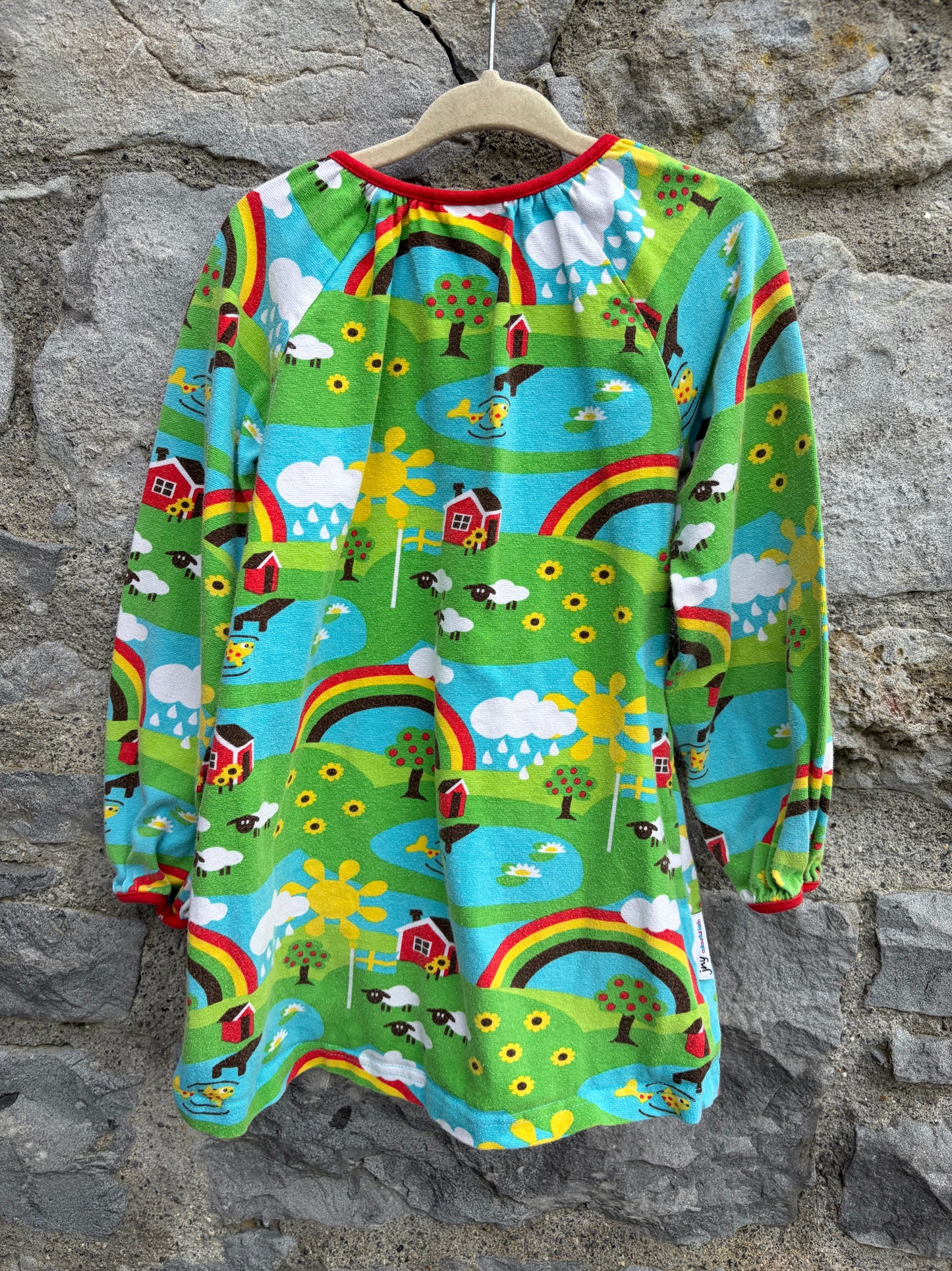 Rainbow farm dress 4-5y (104-110cm)