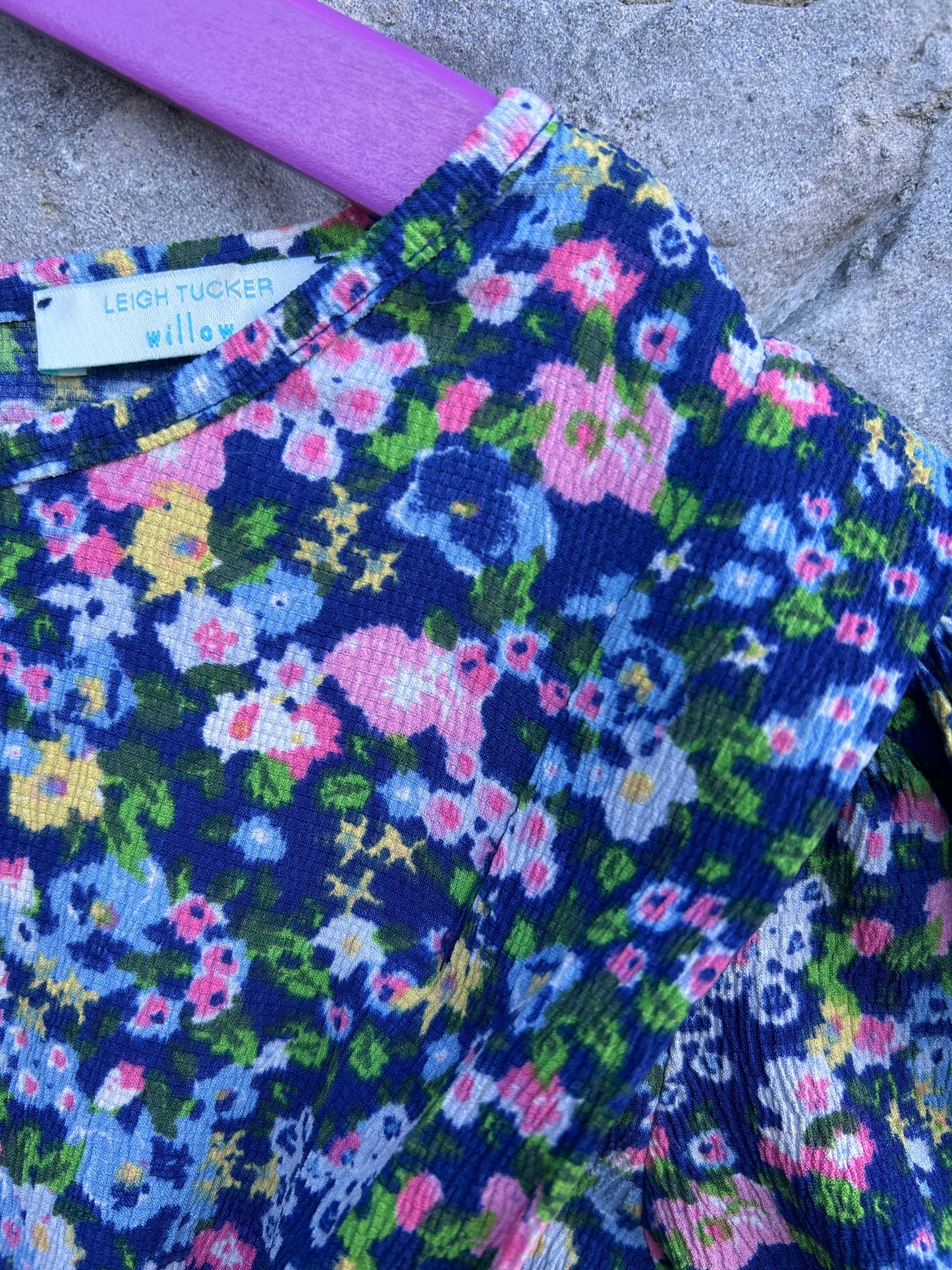 Pink&purple flowers dress 7-8y (122-128cm)