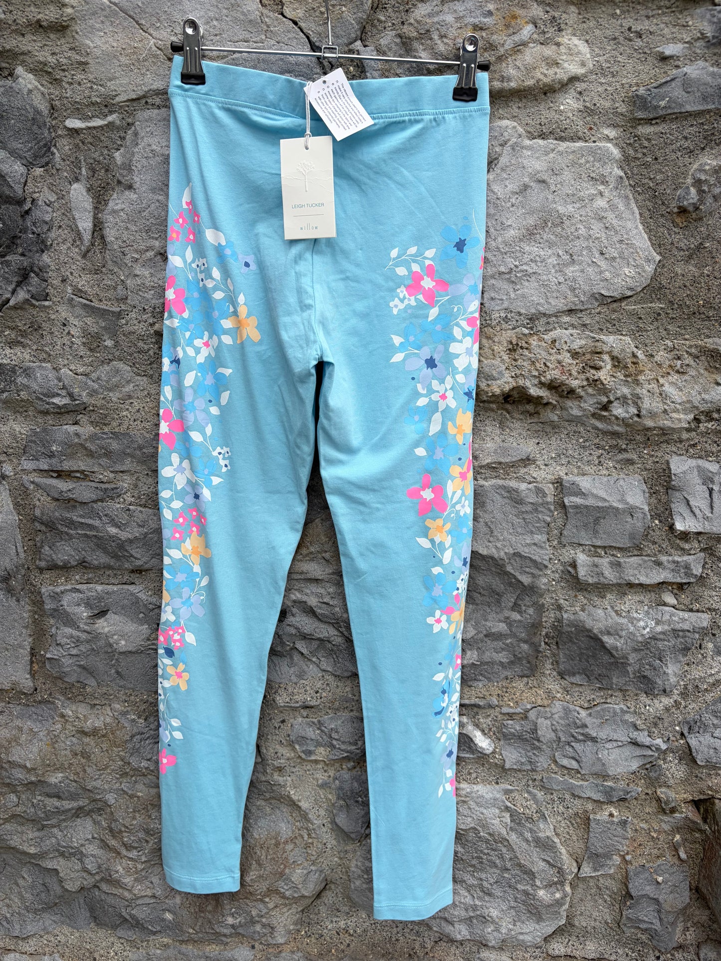 Blue floral leggings 11-12y (146-152cm)
