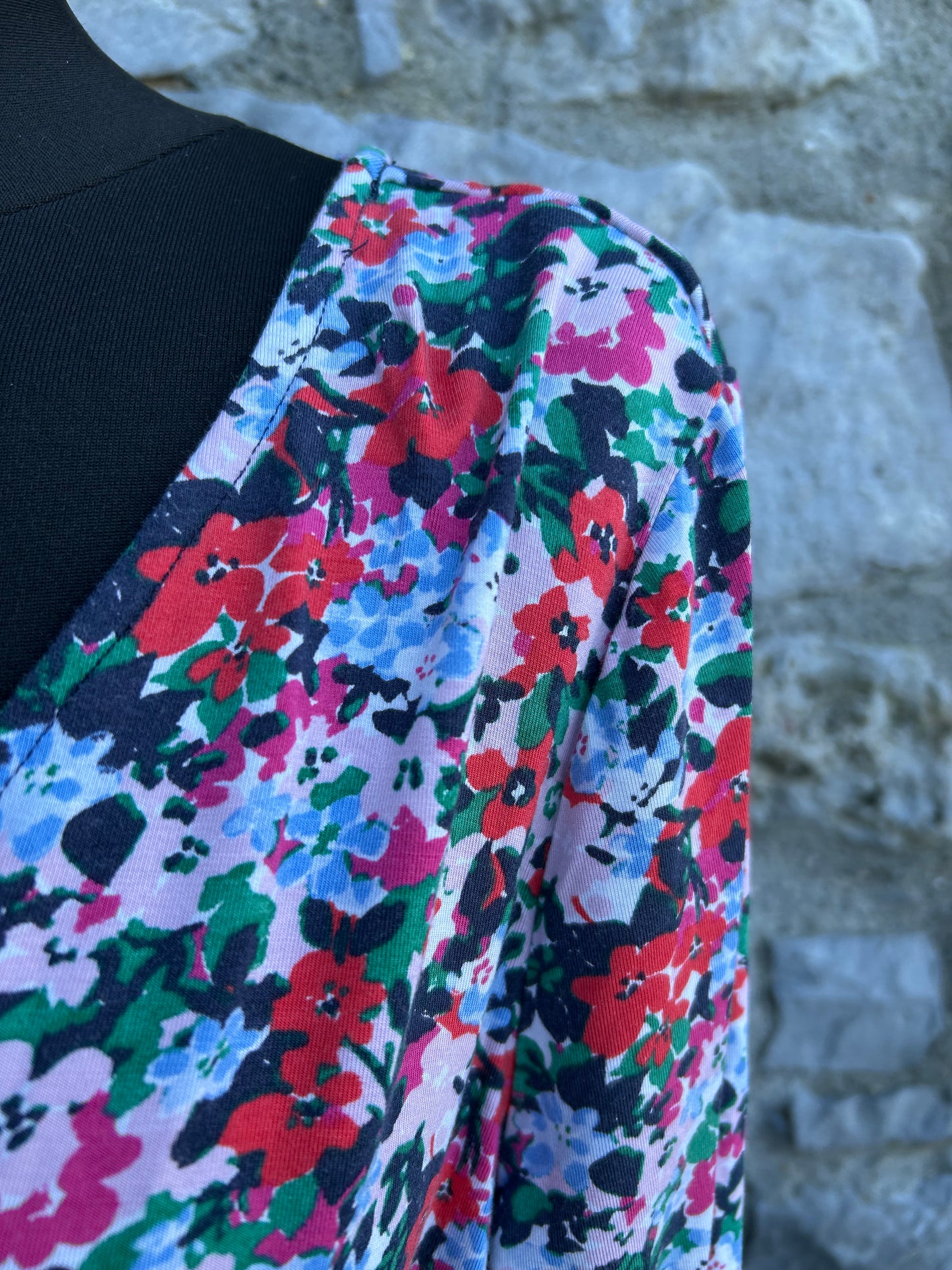 Red&blue flowers dress uk 16