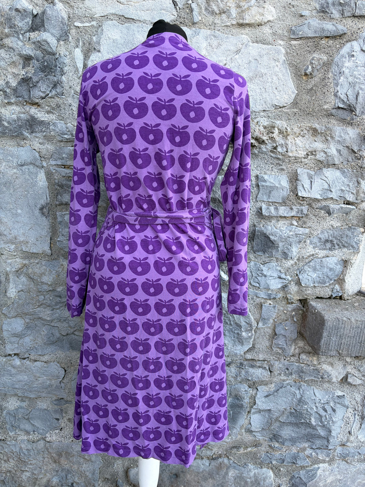 Purple apples wrap dress uk 10-12