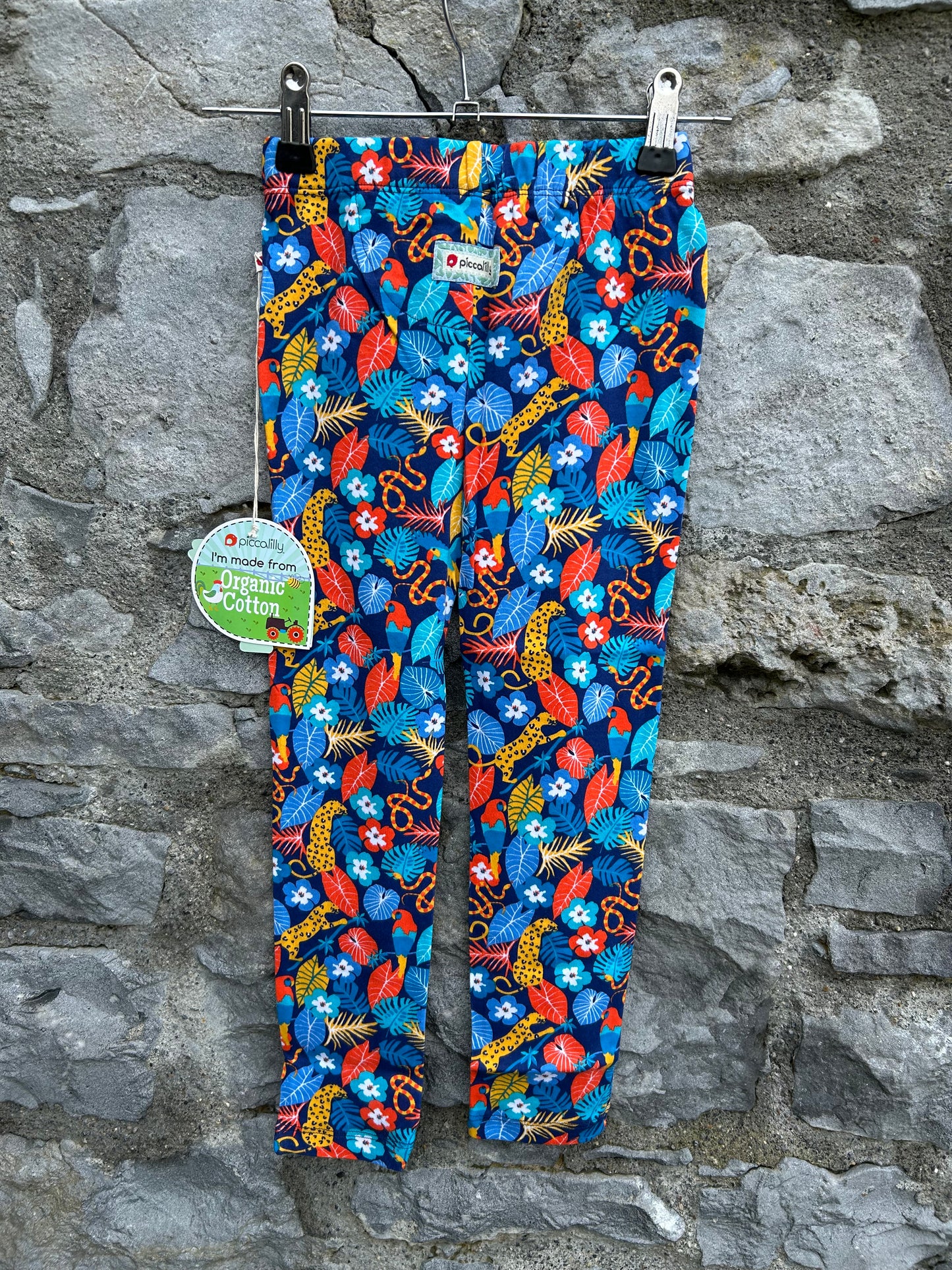 Tropical navy leggings 4-5y (104-110cm)
