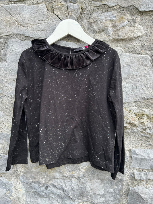 Black sparkly top   7y (122cm)