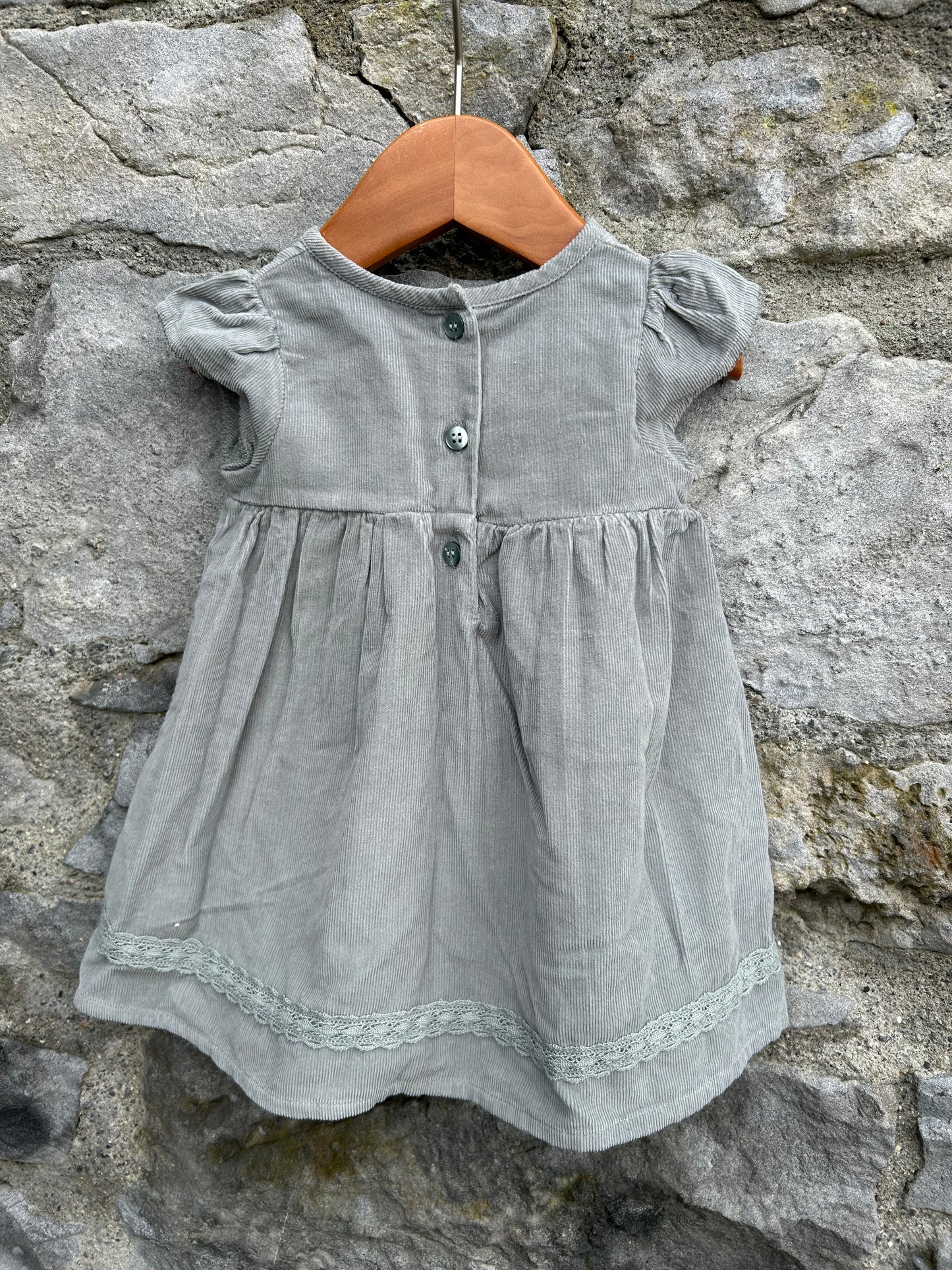Grey cord dress 0-3m (56-62cm)