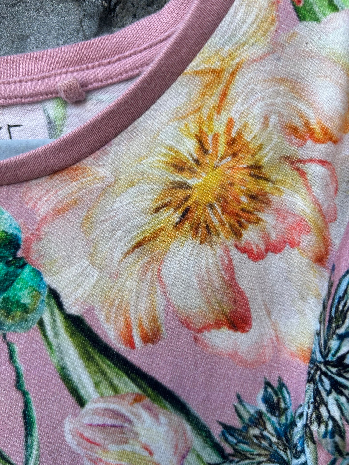 Pink flowers dress 6-7y (116-122cm)