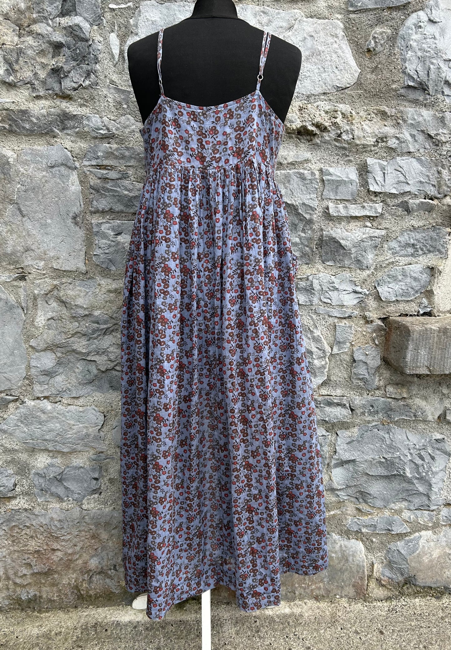 Floaty floral blue maxi dress uk 12