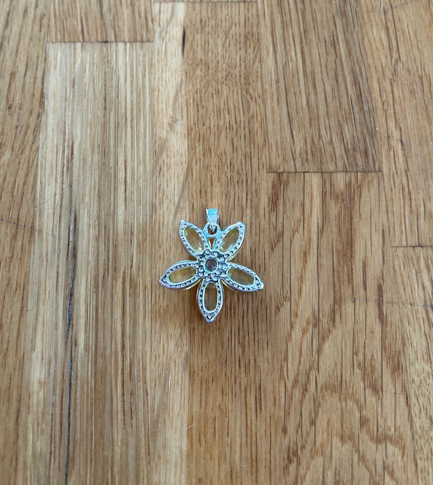 Yellow flower pendant