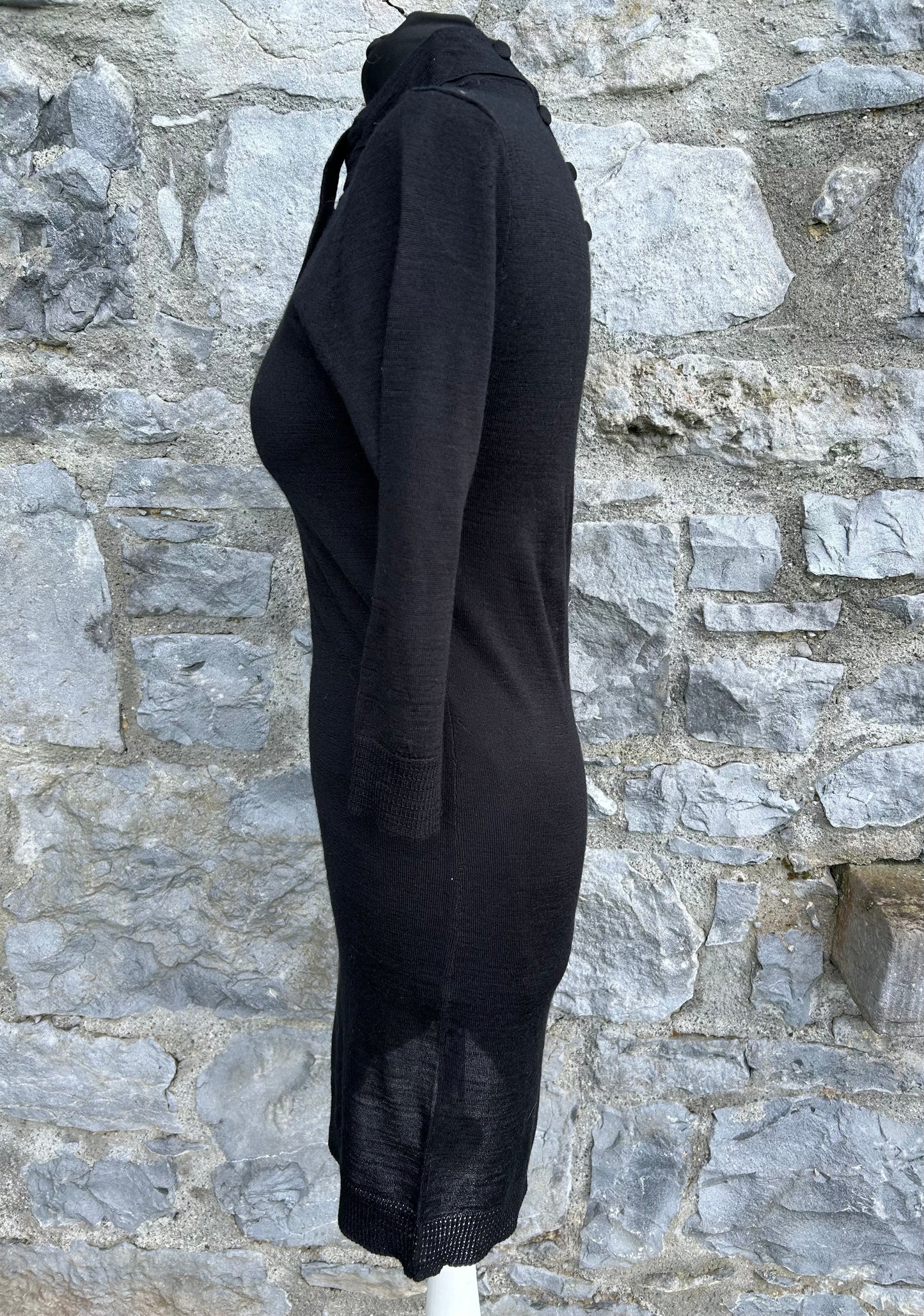 Black woolly dress uk 6-8