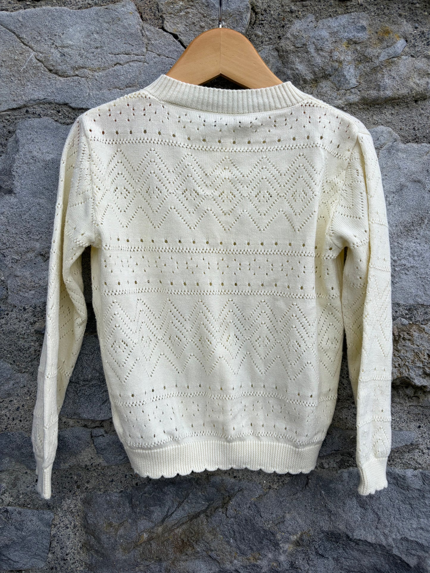 Ivory pointelle cardigan 2-3y (92-98cm)