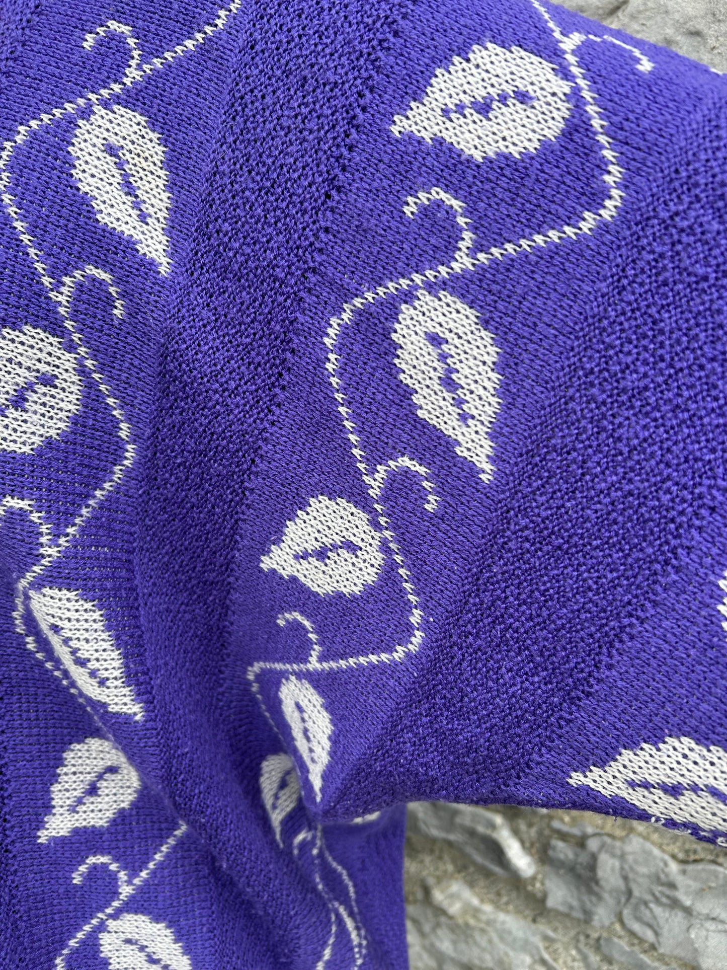 80s leaves purple jumper uk 12-14