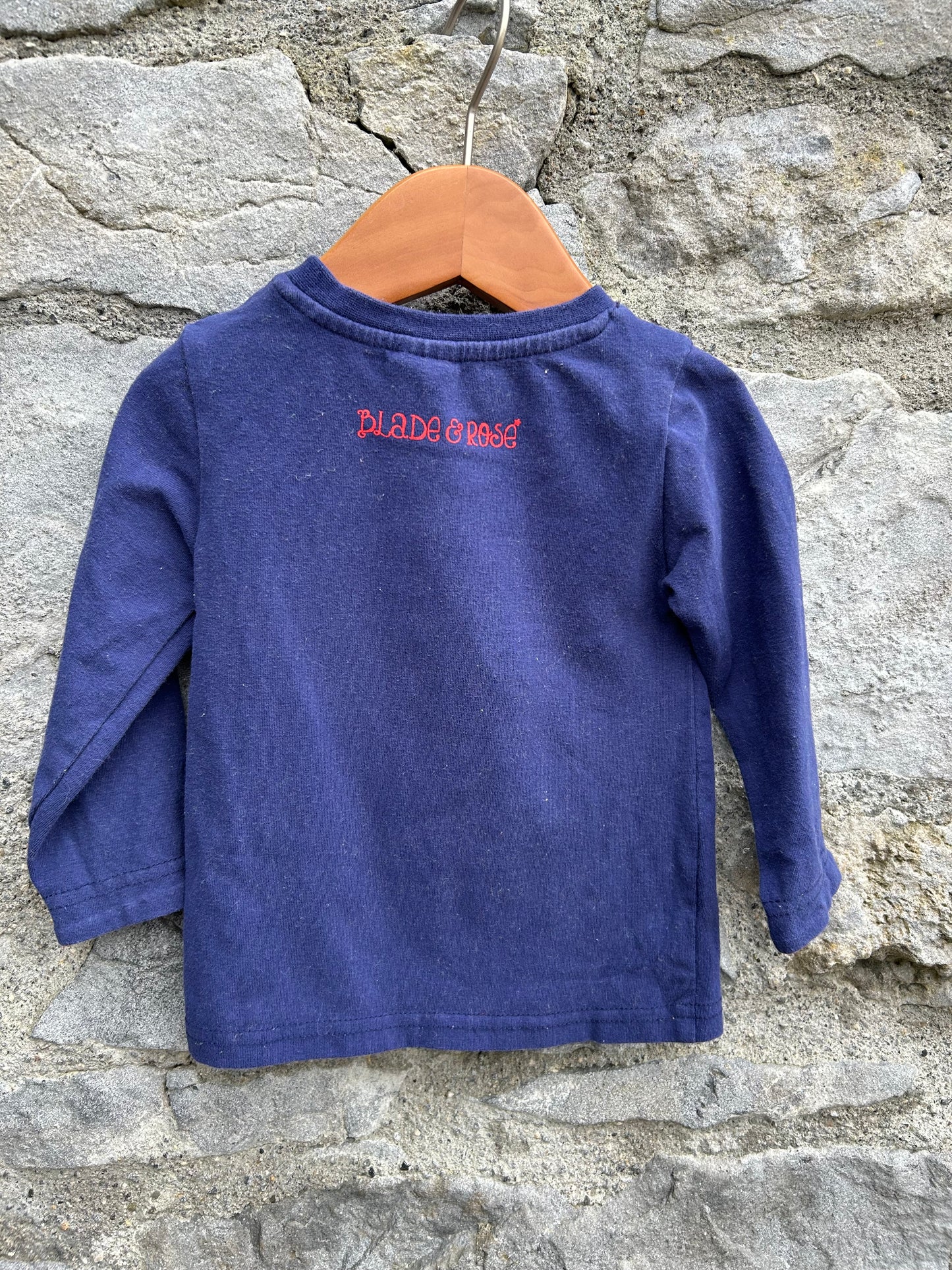 Yak navy top 6-9m (68-74cm)