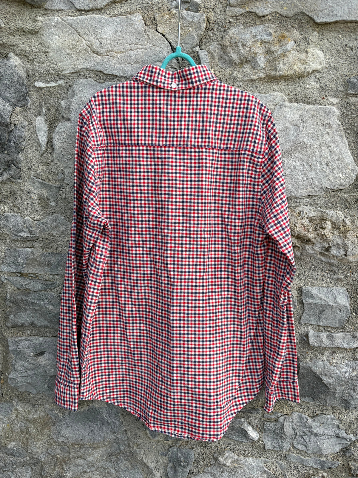 Red&navy check shirt 12y (152cm)