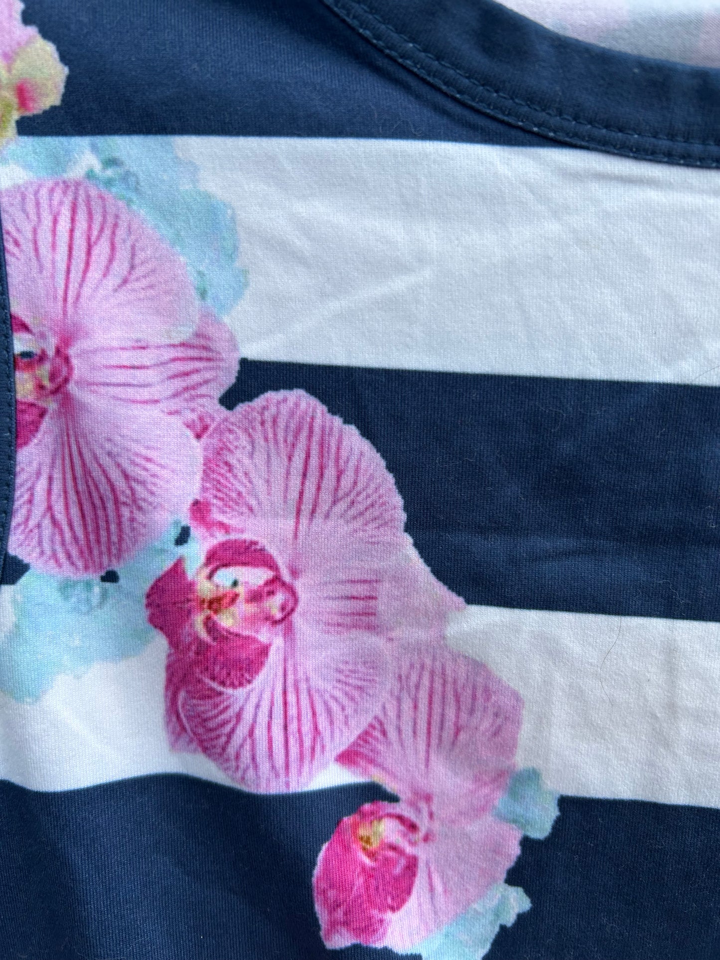 Stripy orchid cropped top 11-12y (146-152cm)